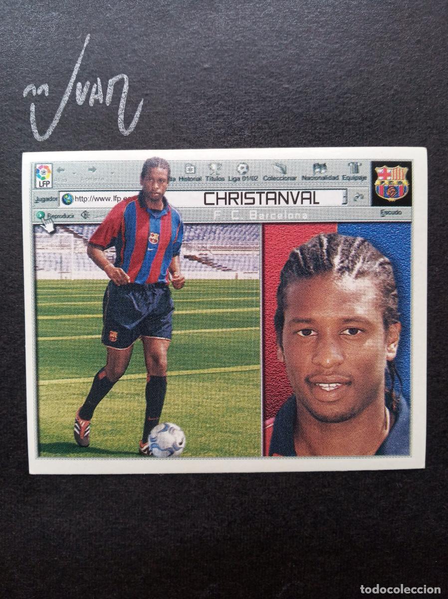 Cromos de f&uacute;tbol: CHRISTANVAL FC BARCELONA FRANCIA ⚽ COLECCIONES ESTE &reg; 2001 2002 LIGA 01 02 SIN PEGAR NUNCA PEGADO