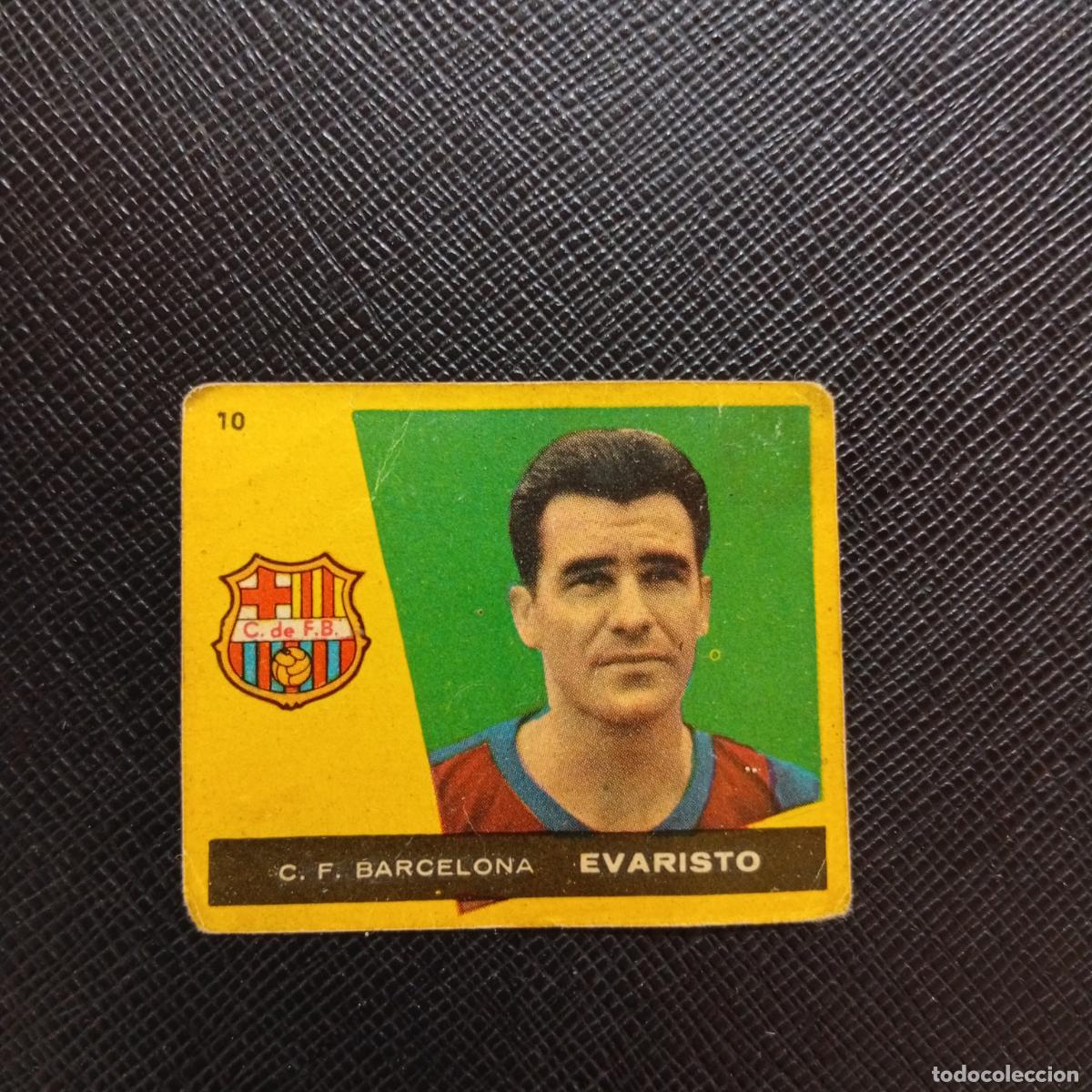 Cromos de f&uacute;tbol: 10 EVARISTO BARCELONA BRUGUERA 1959 1960 CROMO FUTBOL 59 60 LIGA - DESPEGADO - A16 PG1