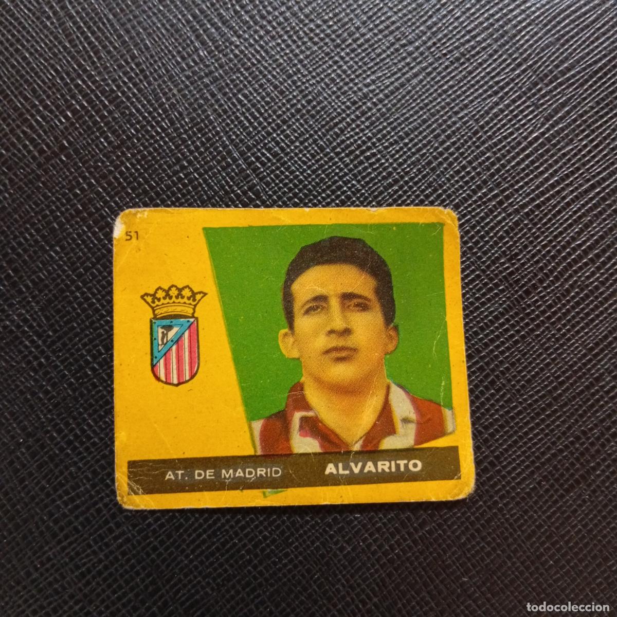 Cromos de f&uacute;tbol: 51 ALVARITO AT MADRID BRUGUERA 1959 1960 CROMO FUTBOL 59 60 LIGA - DESPEGADO - A16 PG10
