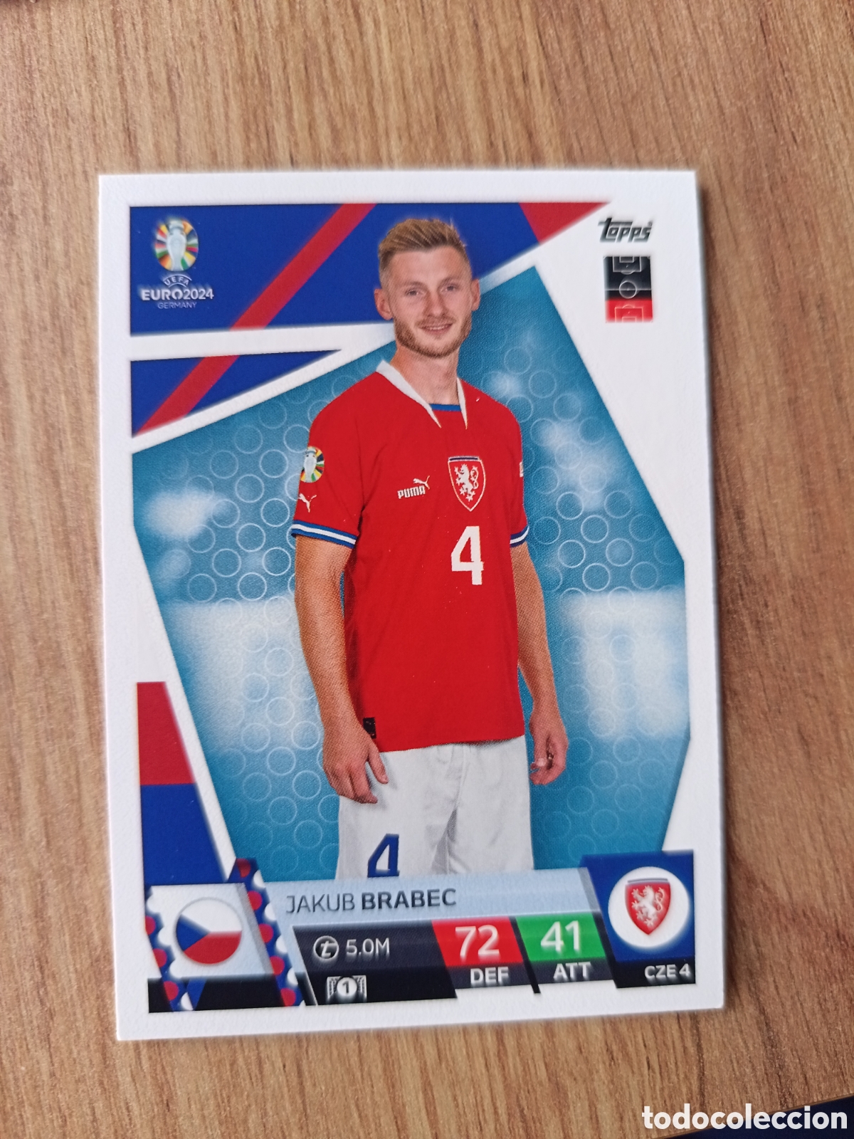 Cromos de f&uacute;tbol: 4 Brabec TOPPS MATCH ATTAX UEFA EURO 2024 24 GERMANY EUROCOPA ALEMANIA