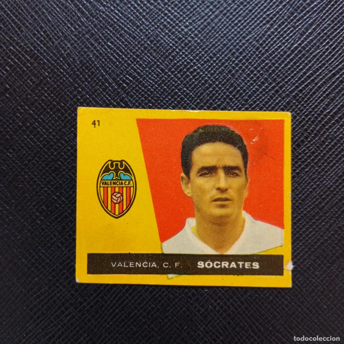 Cromos de f&uacute;tbol: 41 SOCRATES VALENCIA BRUGUERA 1959 1960 CROMO FUTBOL 59 60 LIGA - DESPEGADO - A16 PG28