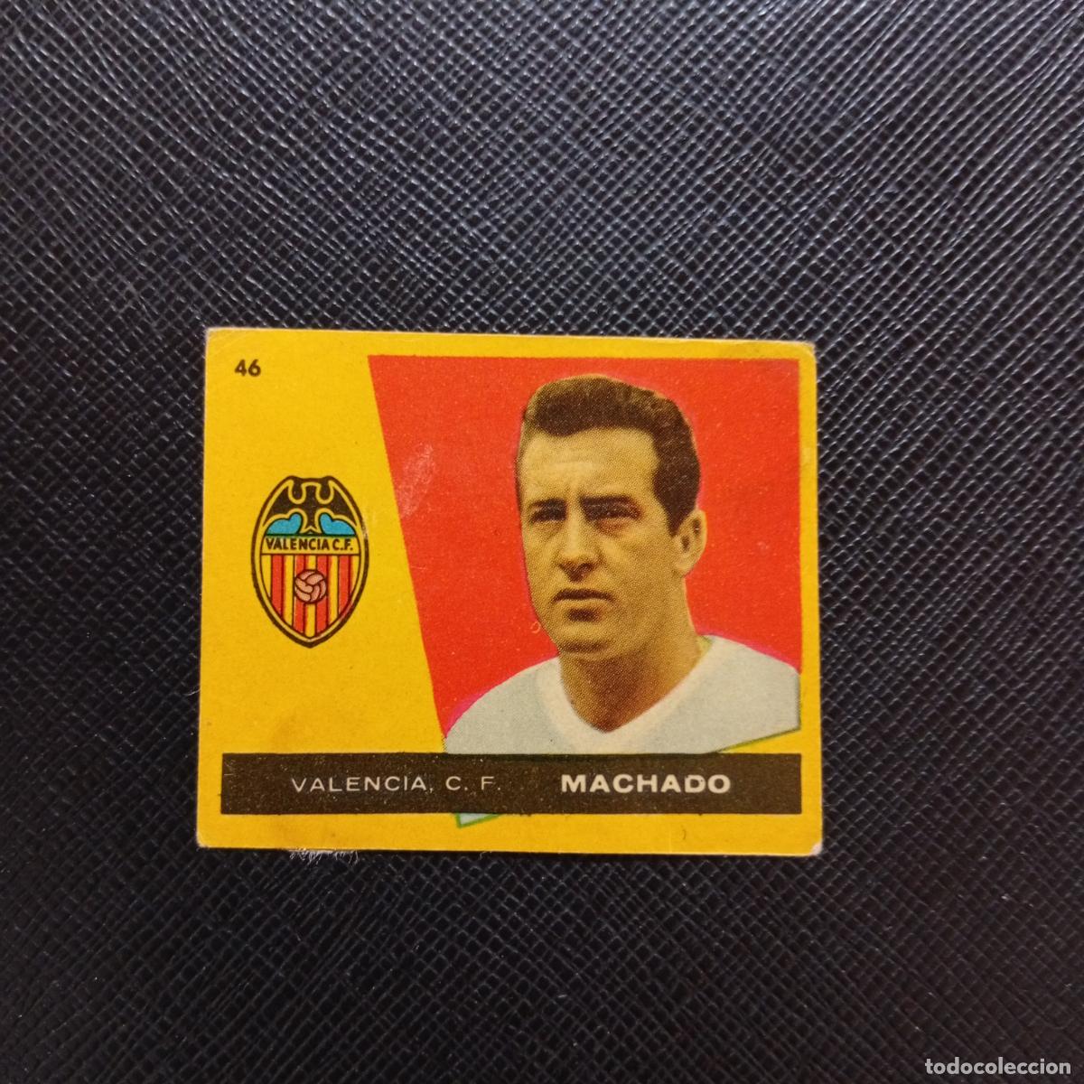 Cromos de f&uacute;tbol: 46 MACHADO VALENCIA BRUGUERA 1959 1960 CROMO FUTBOL 59 60 LIGA - DESPEGADO - A16 PG37
