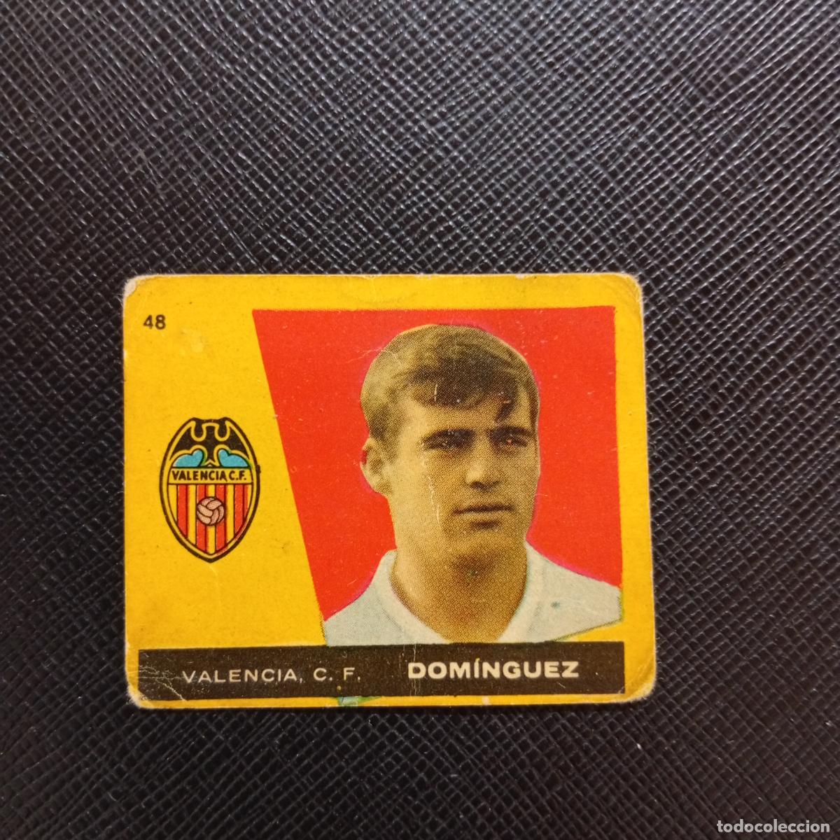 Cromos de f&uacute;tbol: 48 DOMINGUEZ VALENCIA BRUGUERA 1959 1960 CROMO FUTBOL 59 60 LIGA - DESPEGADO - A16 PG37