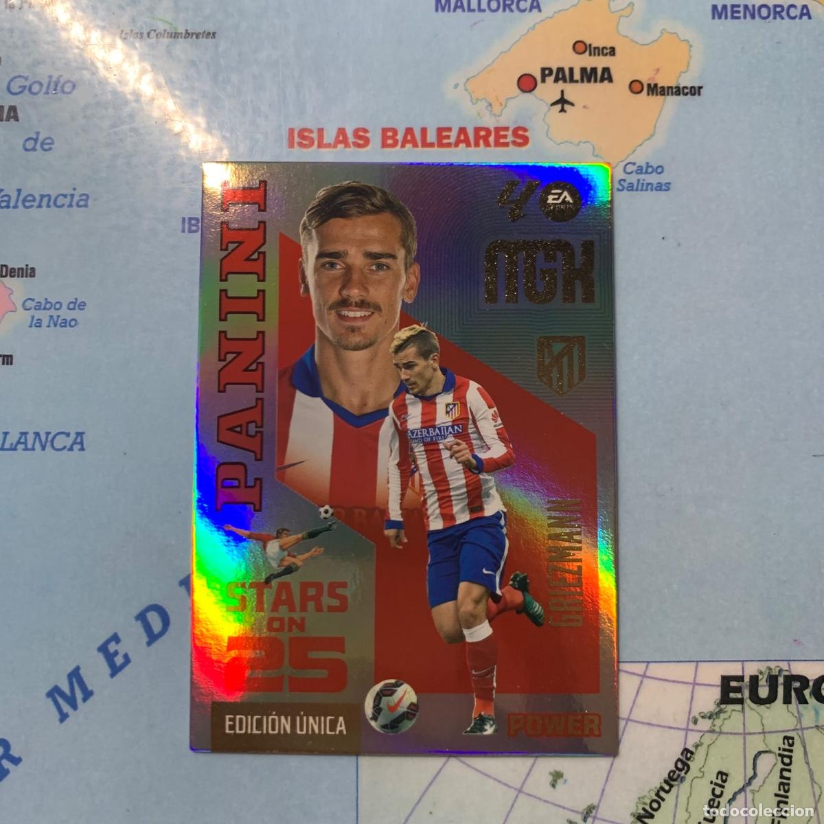 Cromos de f&uacute;tbol: Griezmann n&uacute;mero 443P serie on Stars On 25 power Del Atletico de Madrid megacracks 26-27 2026-2027