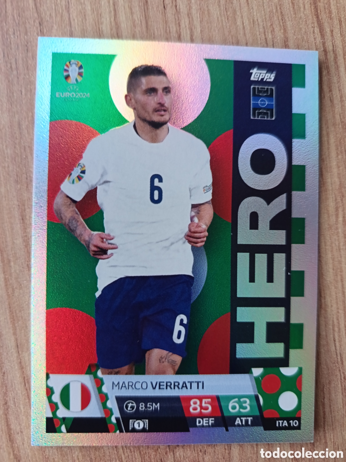 Cromos de f&uacute;tbol: 10 Verratti TOPPS MATCH ATTAX UEFA EURO 2024 24 GERMANY EUROCOPA ALEMANIA