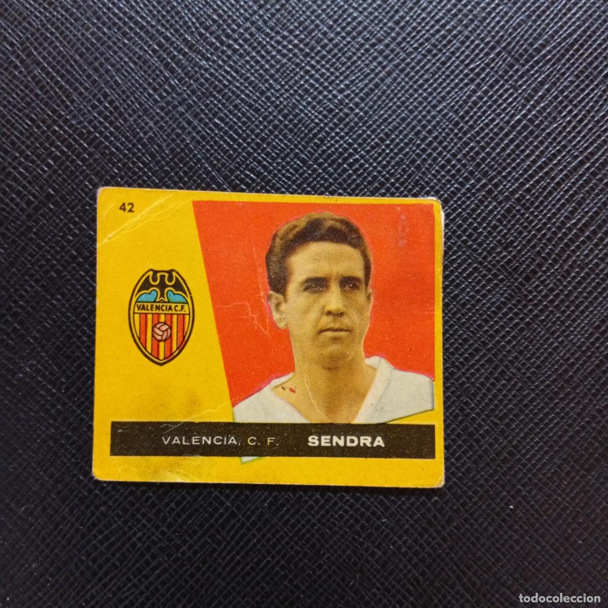 Cromos de f&uacute;tbol: 42 SENDRA VALENCIA BRUGUERA 1959 1960 CROMO FUTBOL 59 60 LIGA - DESPEGADO - A16 PG55