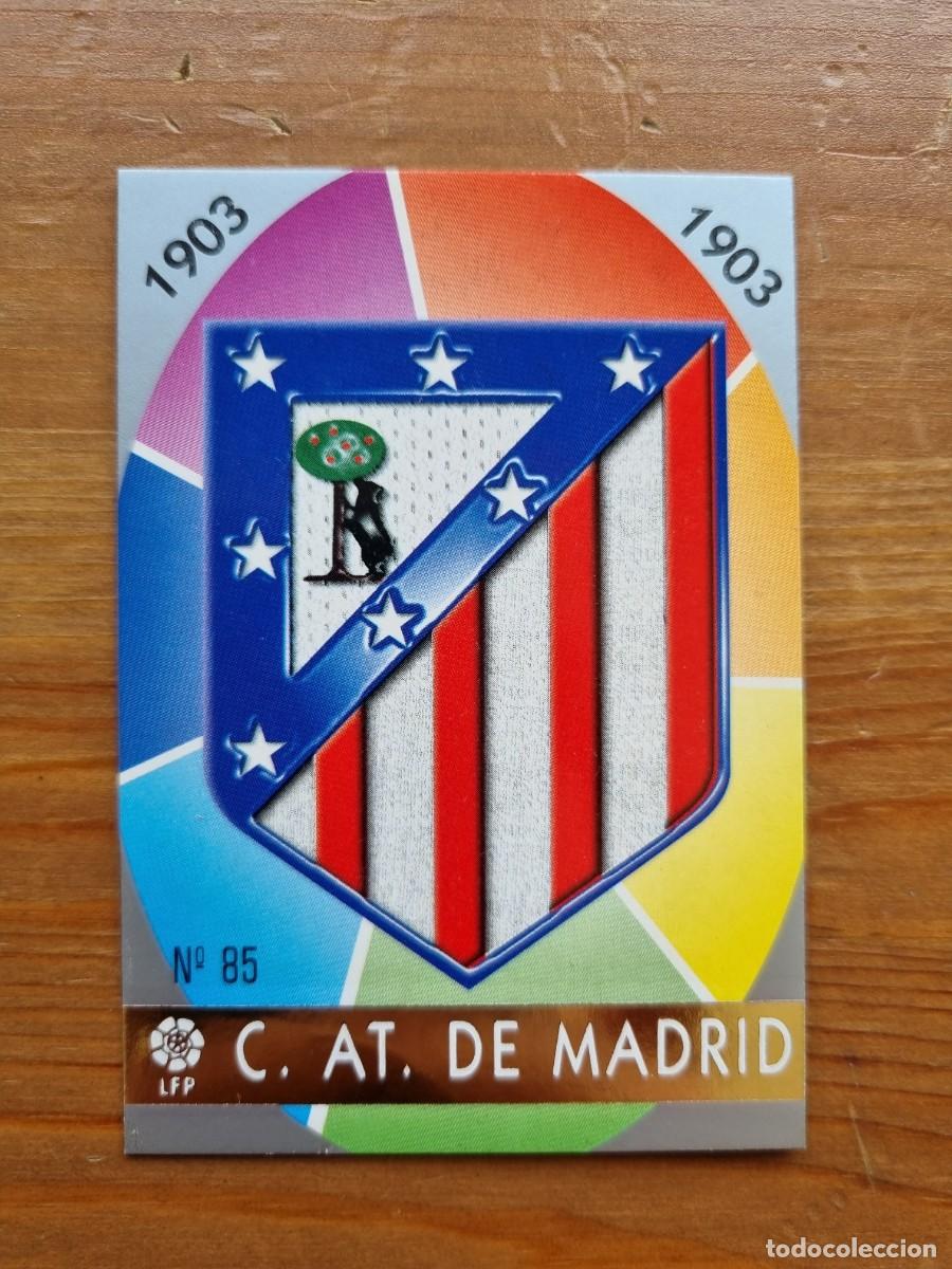Fu&szlig;ball-Sticker: 85 ESCUDO (Atl&eacute;tico de Madrid) CORREGIDO. Las Fichas de la Liga 1997 1998 97 98 (Mundicromo)