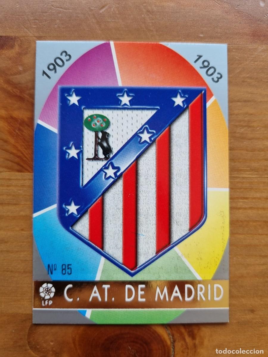 Fu&szlig;ball-Sticker: 85 ESCUDO (Atl&eacute;tico de Madrid) ERR&Oacute;NEO. Las Fichas de la Liga 1997 1998 97 98 (Mundicromo)