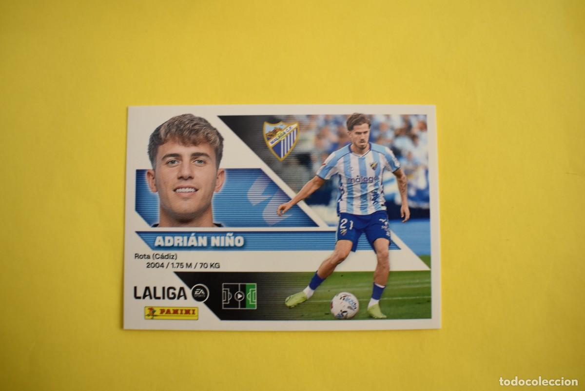 Fu&szlig;ball-Sticker: Cromo Liga 2026 2027. 26 27. Adri&aacute;n Ni&ntilde;o. M&aacute;laga. N. &ordm; 18. ESTE. Panini