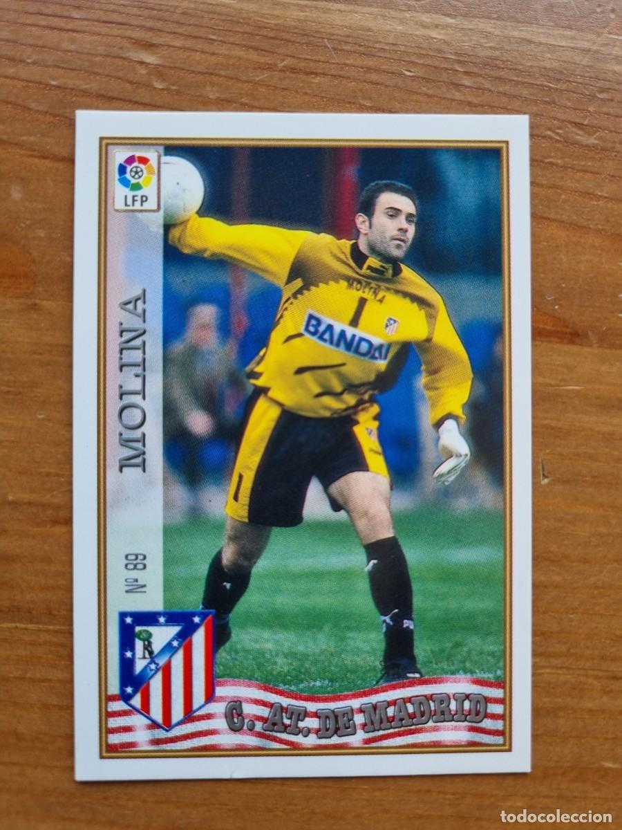 Cromos de f&uacute;tbol: 89 MOLINA (Atl&eacute;tico de Madrid). Las Fichas de la Liga 1997 1998 97 98 (Mundicromo)