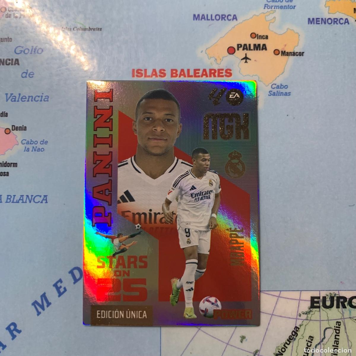 Cromos de f&uacute;tbol: Mbappe n&uacute;mero 450P serie on Stars On 25 power De Real Madrid megacracks 26-27 2026-2027
