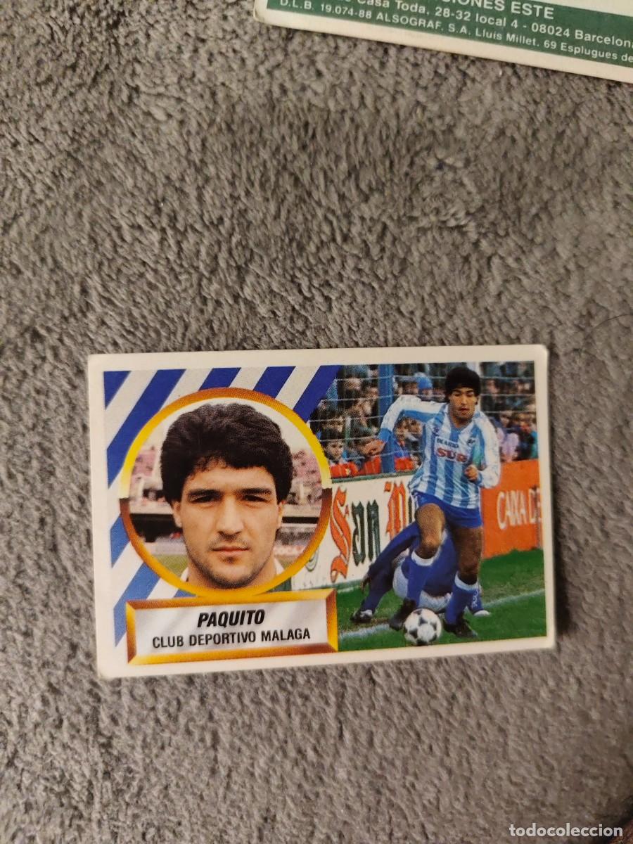 Cromos de f&uacute;tbol: EDICIONES ESTE 88 89 16 A PAQUITO C.D. M&Aacute;LAGA 1988 1989 LIGA NUNCA PEGADO AAR