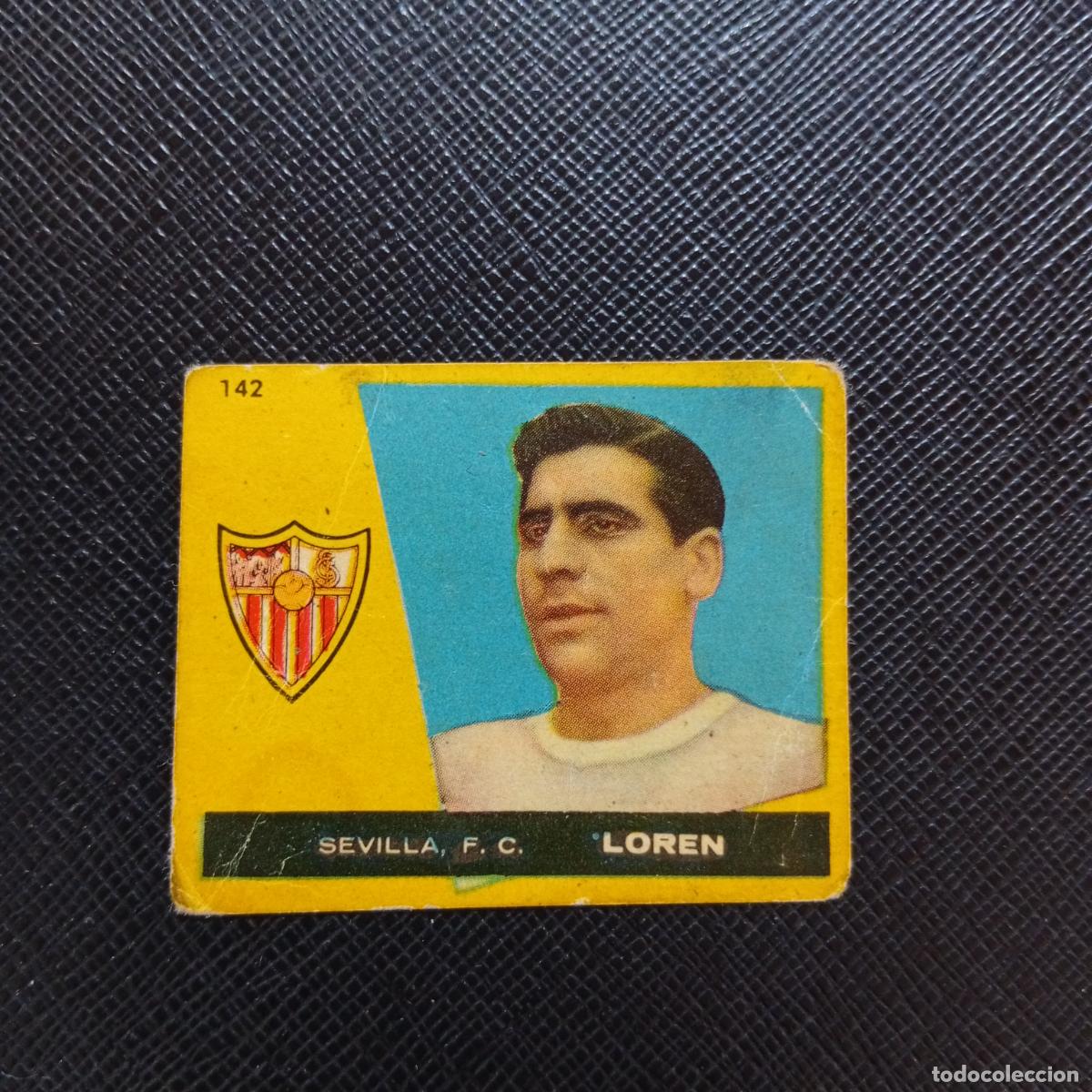 Cromos de f&uacute;tbol: 142 LOREN SEVILLA BRUGUERA 1959 1960 CROMO FUTBOL 59 60 LIGA - DESPEGADO - A16 PG136