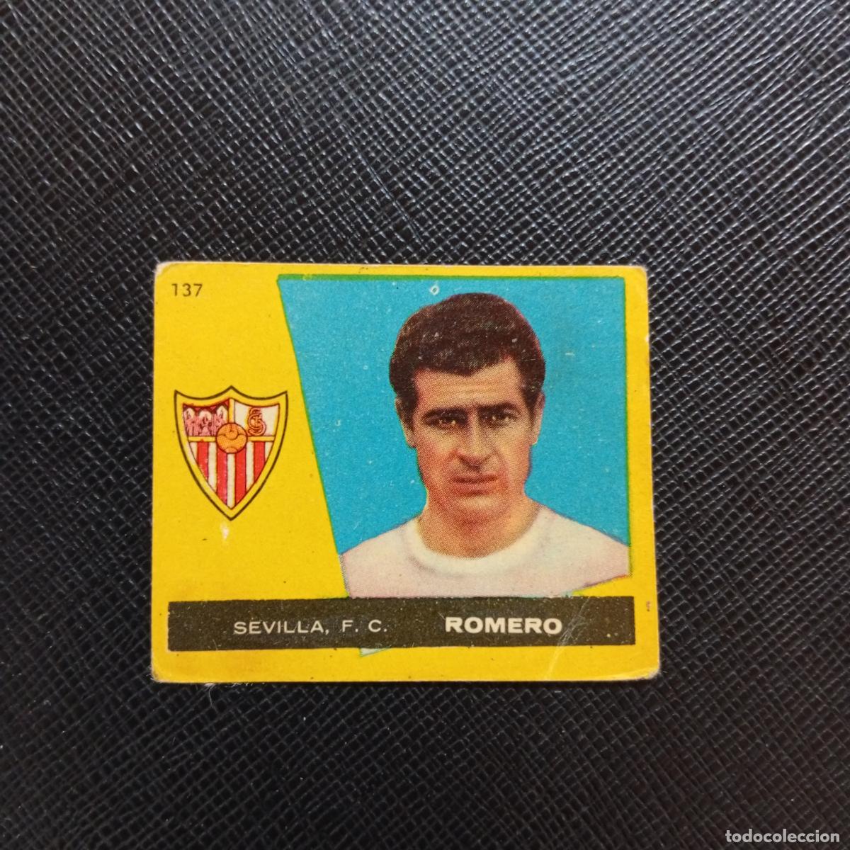 Cromos de f&uacute;tbol: 137 ROMERO SEVILLA BRUGUERA 1959 1960 CROMO FUTBOL 59 60 LIGA - DESPEGADO - A16 PG136