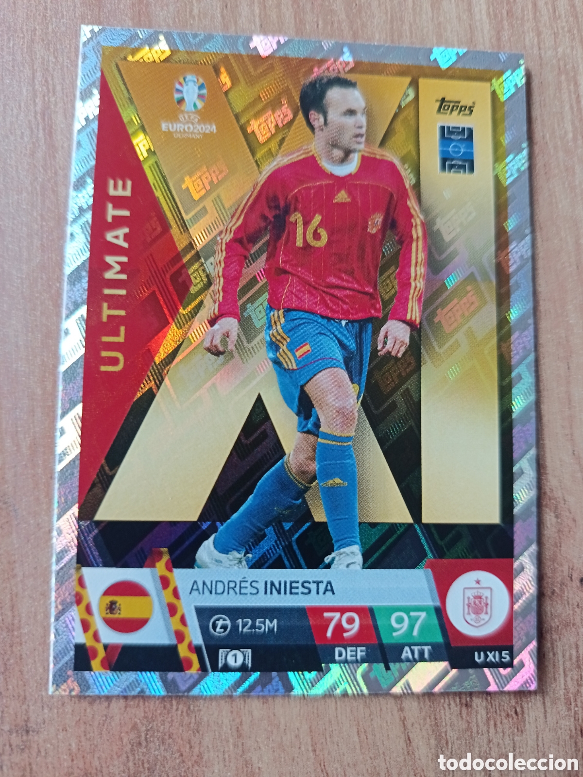 Cromos de f&uacute;tbol: Iniesta TOPPS MATCH ATTAX UEFA EURO 2024 24 GERMANY EUROCOPA ALEMANIA