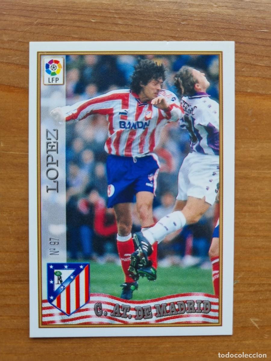 Figurine di Calcio: 97 L&Oacute;PEZ (Atl&eacute;tico de Madrid). Las Fichas de la Liga 1997 1998 97 98 (Mundicromo)