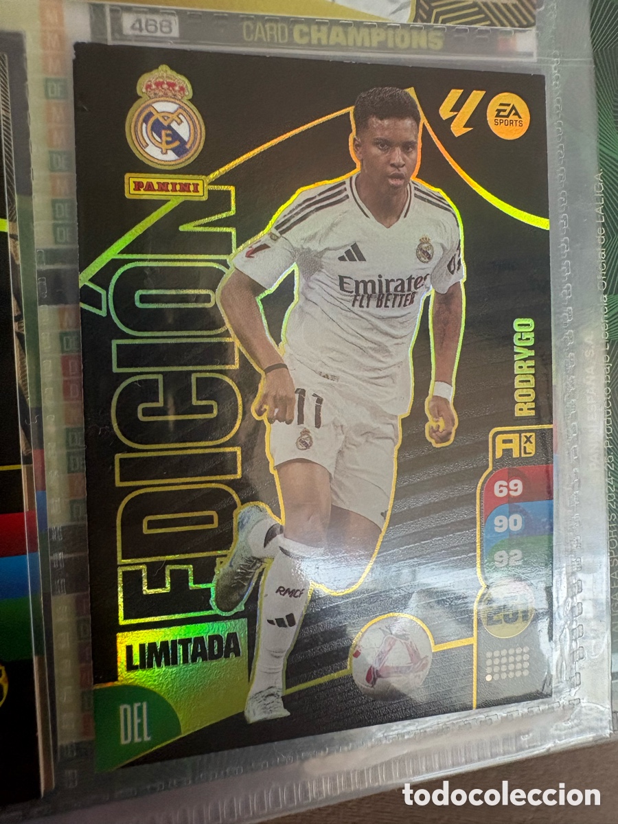 Cromos de f&uacute;tbol: RODRYGO REAL MADRID EDICION LIMITADA FICHAS ALBUM ADRENALYN XL 2024 2025 24 25
