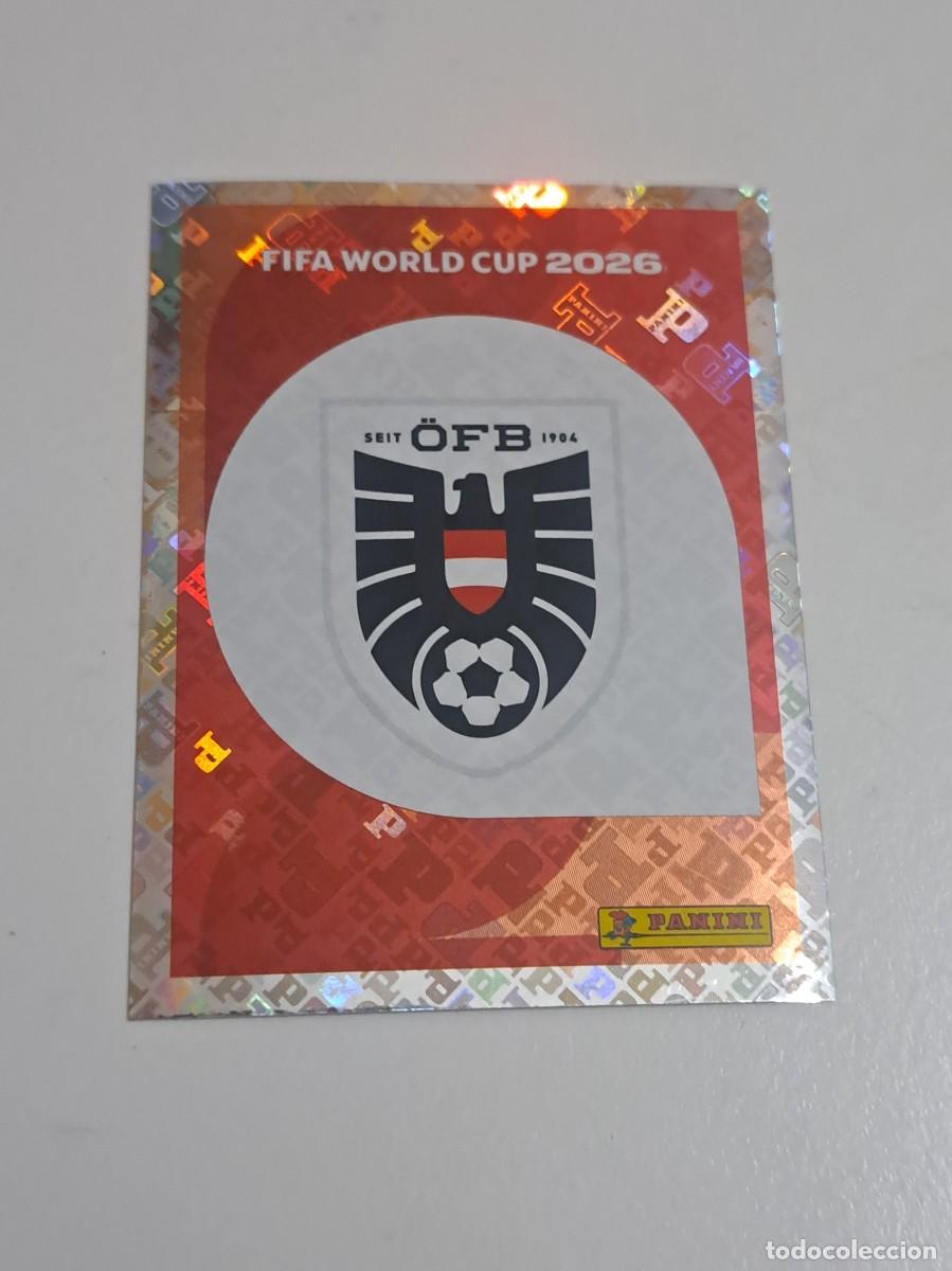 Cartes &agrave; collectionner de Football: CROMO MUNDIAL 2026 AUT 1 ESCUDO AUSTRIA WORLD CUP 2026 PANINI
