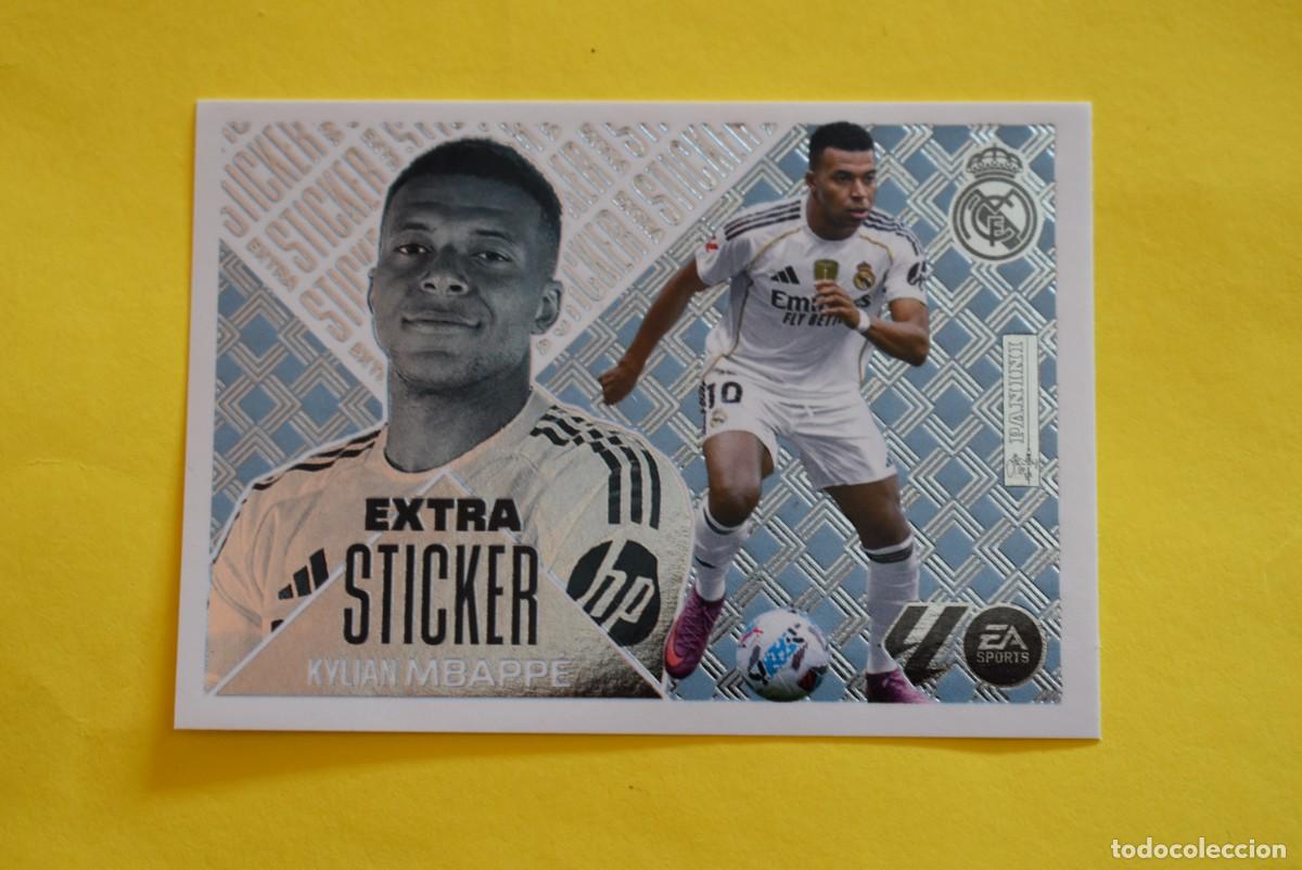 Figurine di Calcio: Cromo Liga 2026 2027. 26 27. EXTRA STICKER. Plata. Silver. Kylian Mbapp&eacute;. Real Madrid. ESTE. Panini