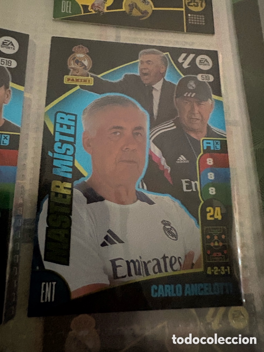 Cromos de f&uacute;tbol: ANCELOTTI REAL MADRID 519 MASTER MISTER ADRENALYN XL LIGA 2024/2025 24 25 PANINI