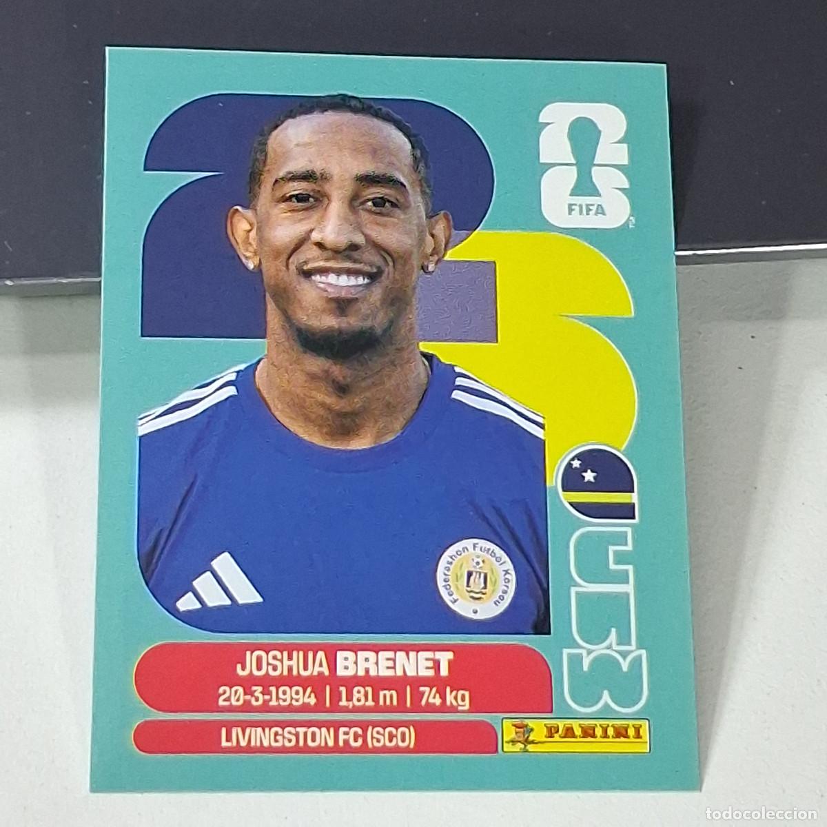 Cromos de f&uacute;tbol: B46 CUW6 JOSHUA BRENET 6 CURAZAO CURA&Ccedil;AO CUW MUNDIAL FIFA WORLD CUP 2026 STICKER PANINI