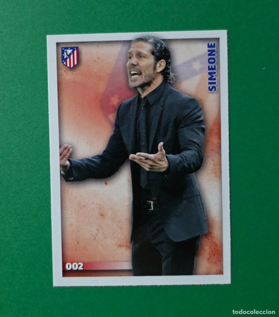 Fu&szlig;ball-Sticker: 2 SIMEONE - ATL&Eacute;TICO MADRID - FICHAS QUIZ LIGA 2015 - MUNDICROMO - 14/15 (NUEVO)
