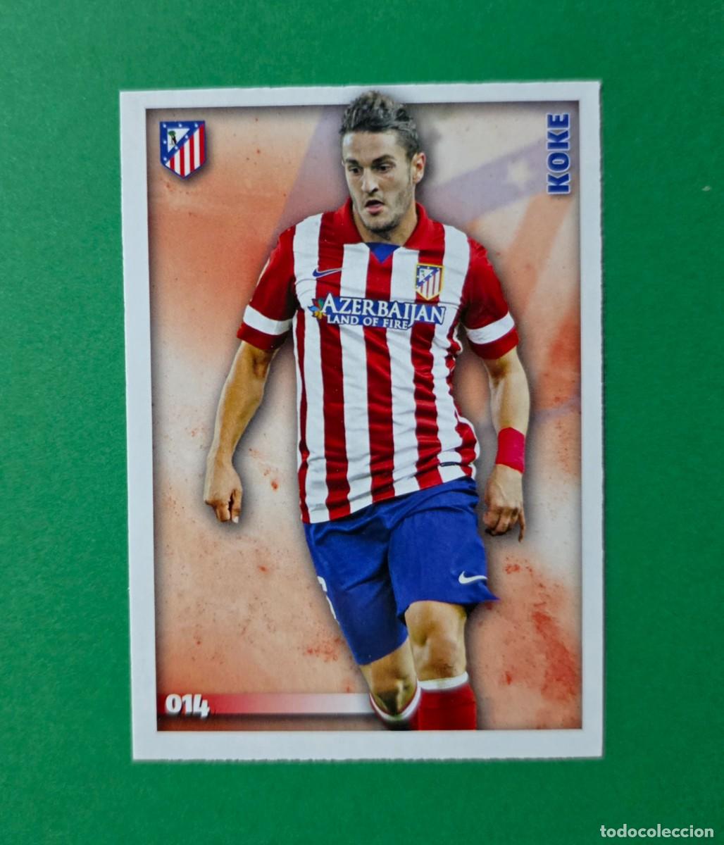 Fu&szlig;ball-Sticker: 14 KOKE - ATL&Eacute;TICO MADRID - FICHAS QUIZ LIGA 2015 - MUNDICROMO - 14/15 (NUEVO)