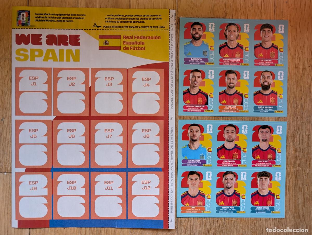 Football Stickers: PANINI MUNDIAL FIFA WORLD CUP 2026 ESPA&Ntilde;A LAMINAS EXCLUSIVAS JUGON ACTUALIZACI&Oacute;N EXTRA J1-J12