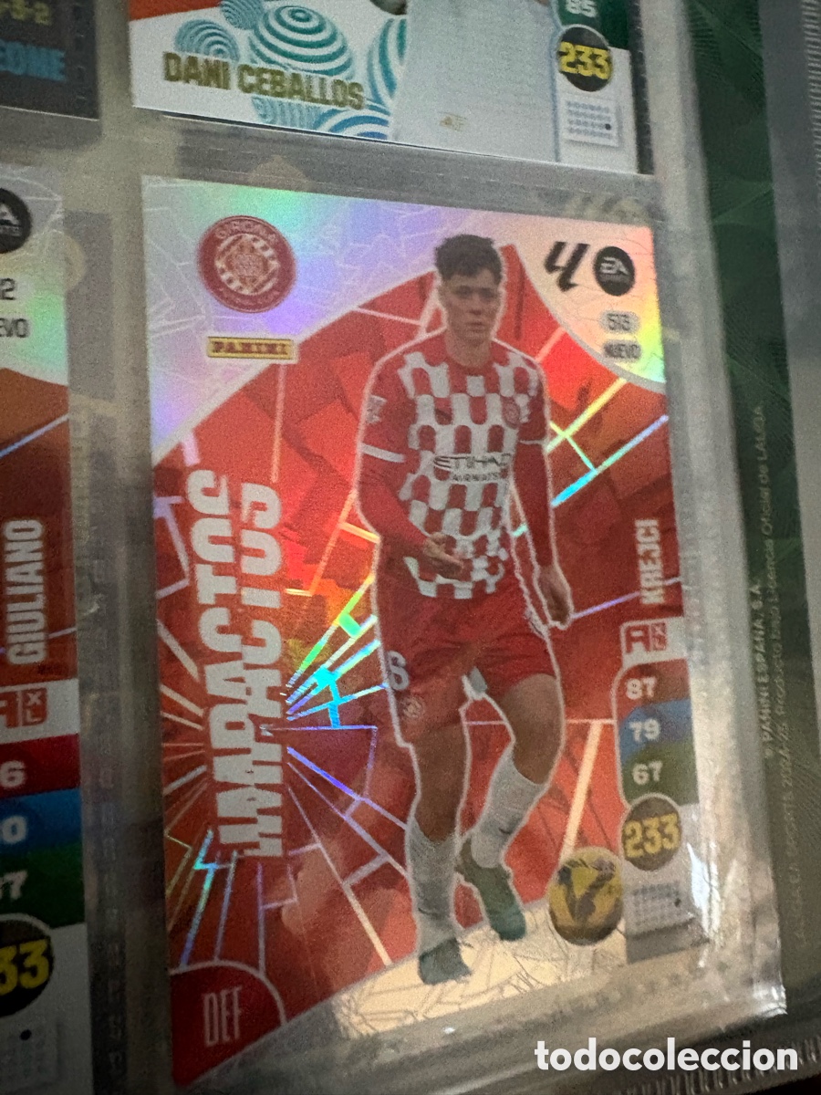 Cromos de Futebol: Krejci nuevo Impacto n&uacute;mero 513 Del Girona cromo adrenalyn XL 24-25 2024-2025