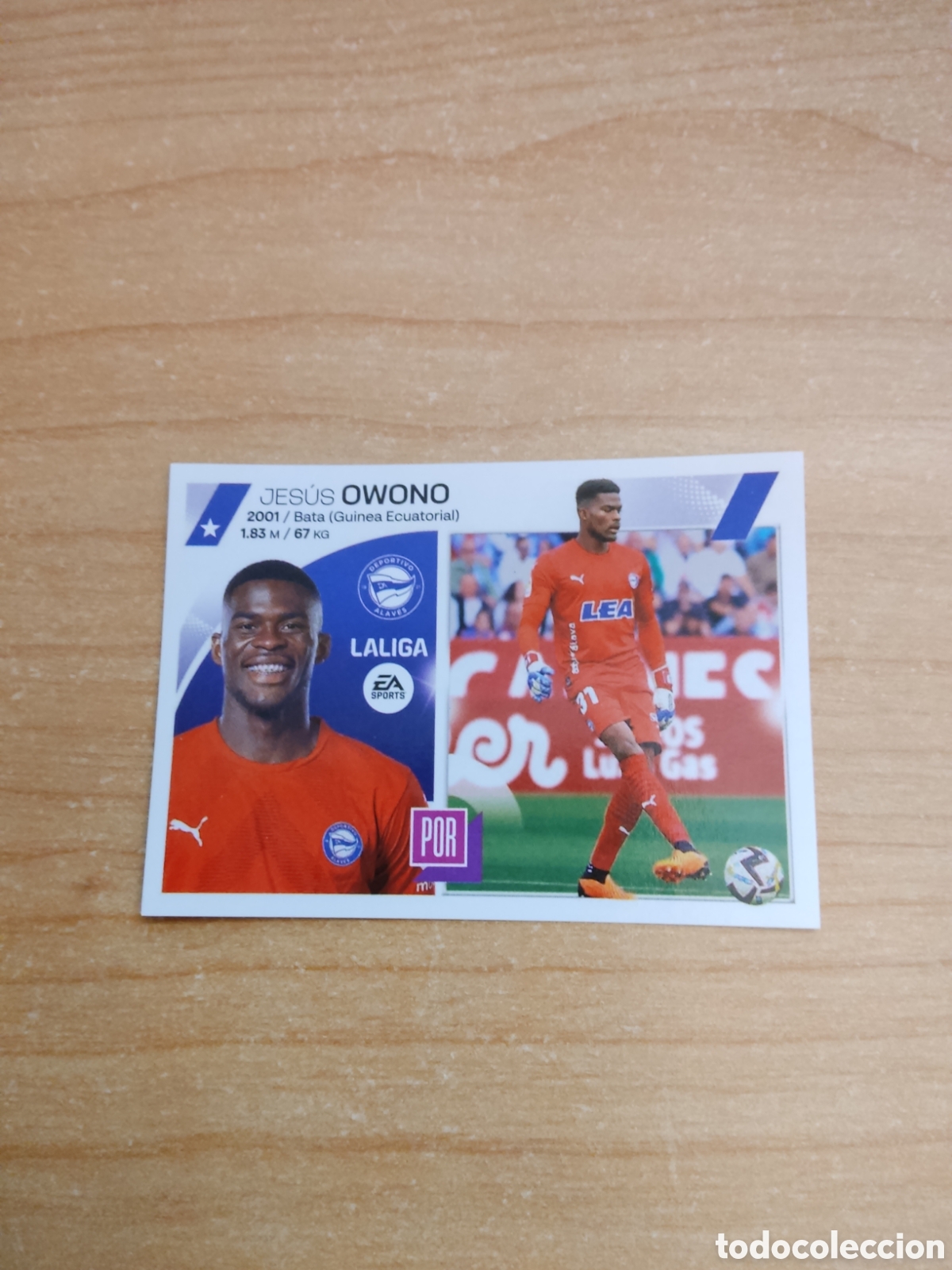 Fu&szlig;ball-Sticker: 4 OWONO ALAVES LIGA ESTE 2023 2024
