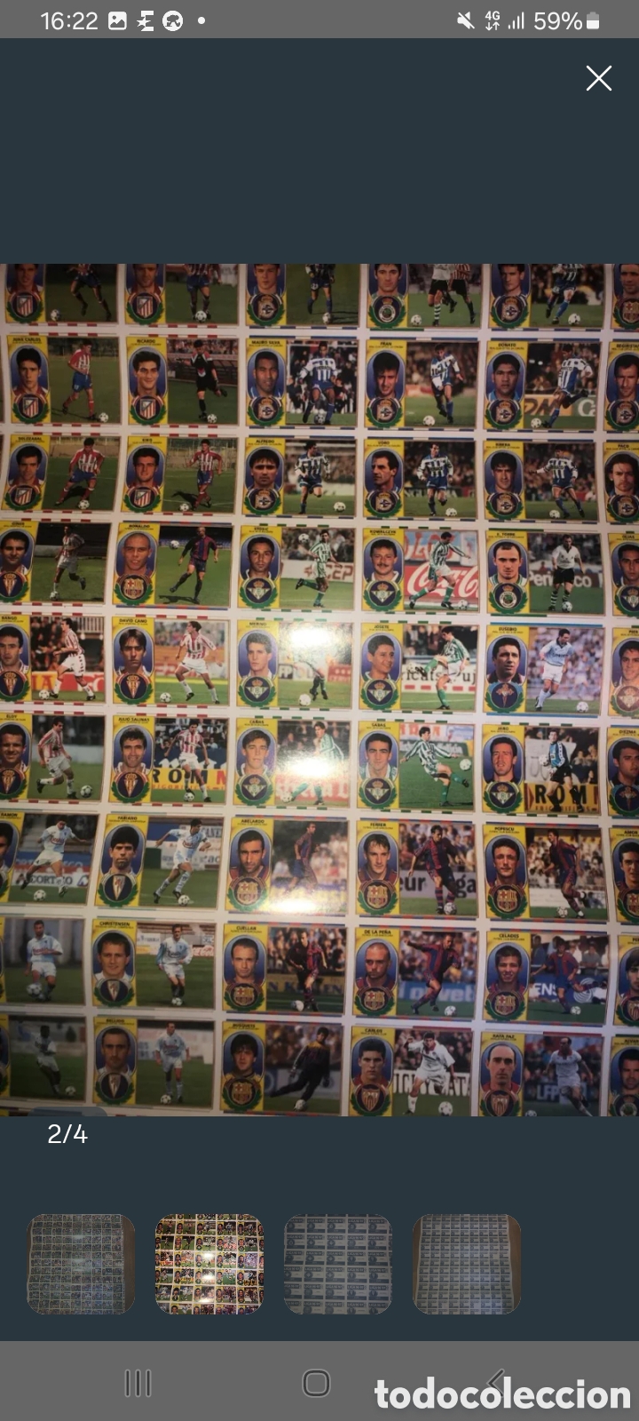 Cromos de f&uacute;tbol: L&aacute;mina completa sin cortar cromos ESTE Liga 1996-97 &ndash; Ronaldo, Roberto Carlos y estrellas