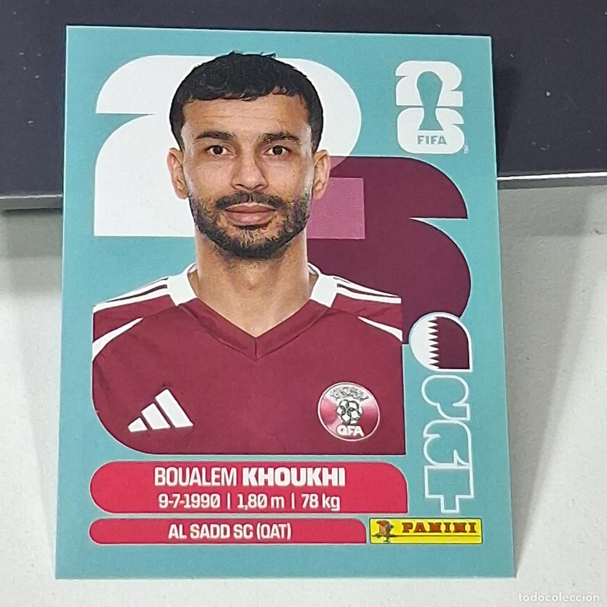 Cromos de f&uacute;tbol: B46 QAT6 BOUALEM KHOUKHI 6 QATAR CATAR QAT MUNDIAL FIFA WORLD CUP 2026 STICKER PANINI