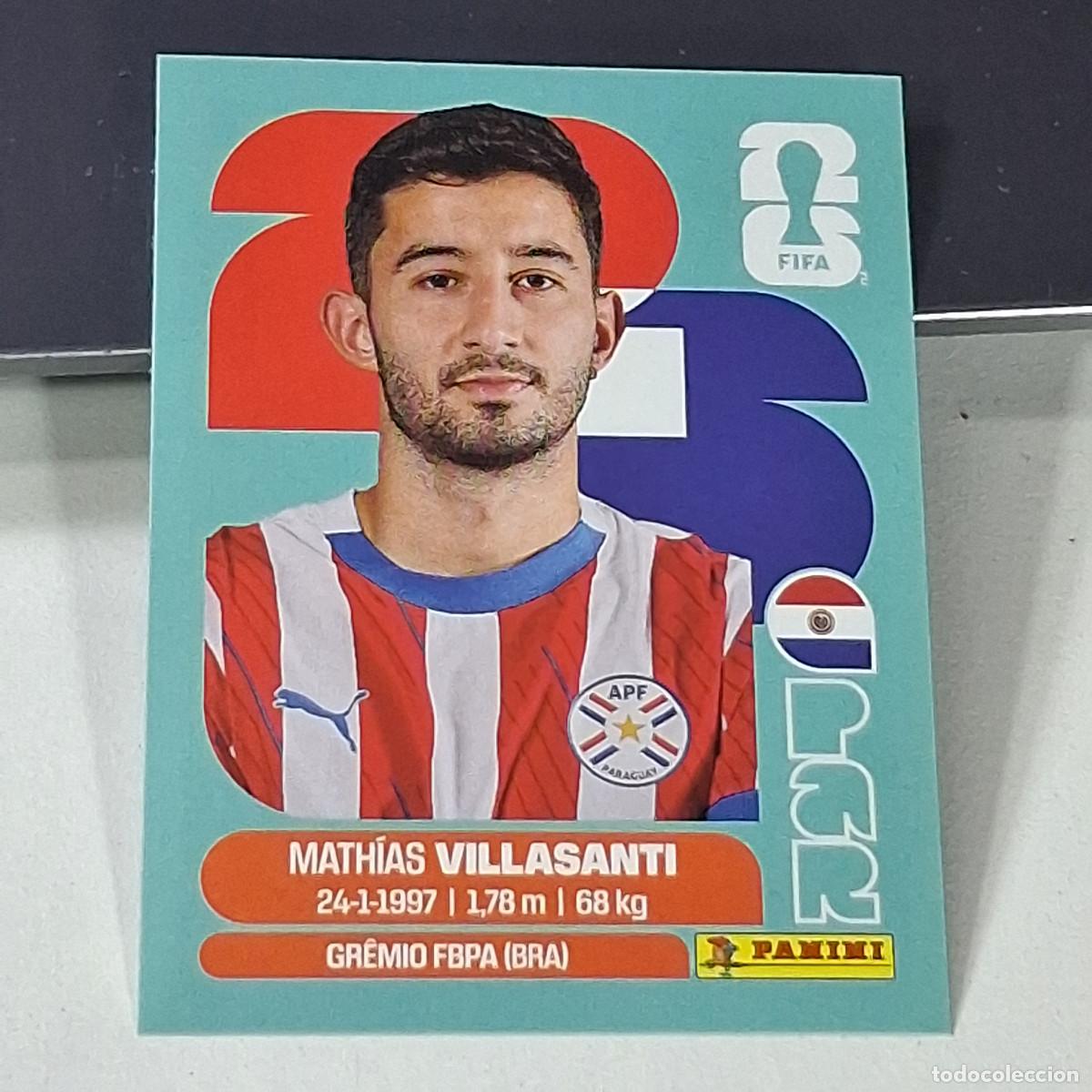 Cromos de f&uacute;tbol: B46 PAR9 MATH&Iacute;AS VILLASANTI 9 PARAGUAY PAR MUNDIAL FIFA WORLD CUP 2026 STICKER PANINI
