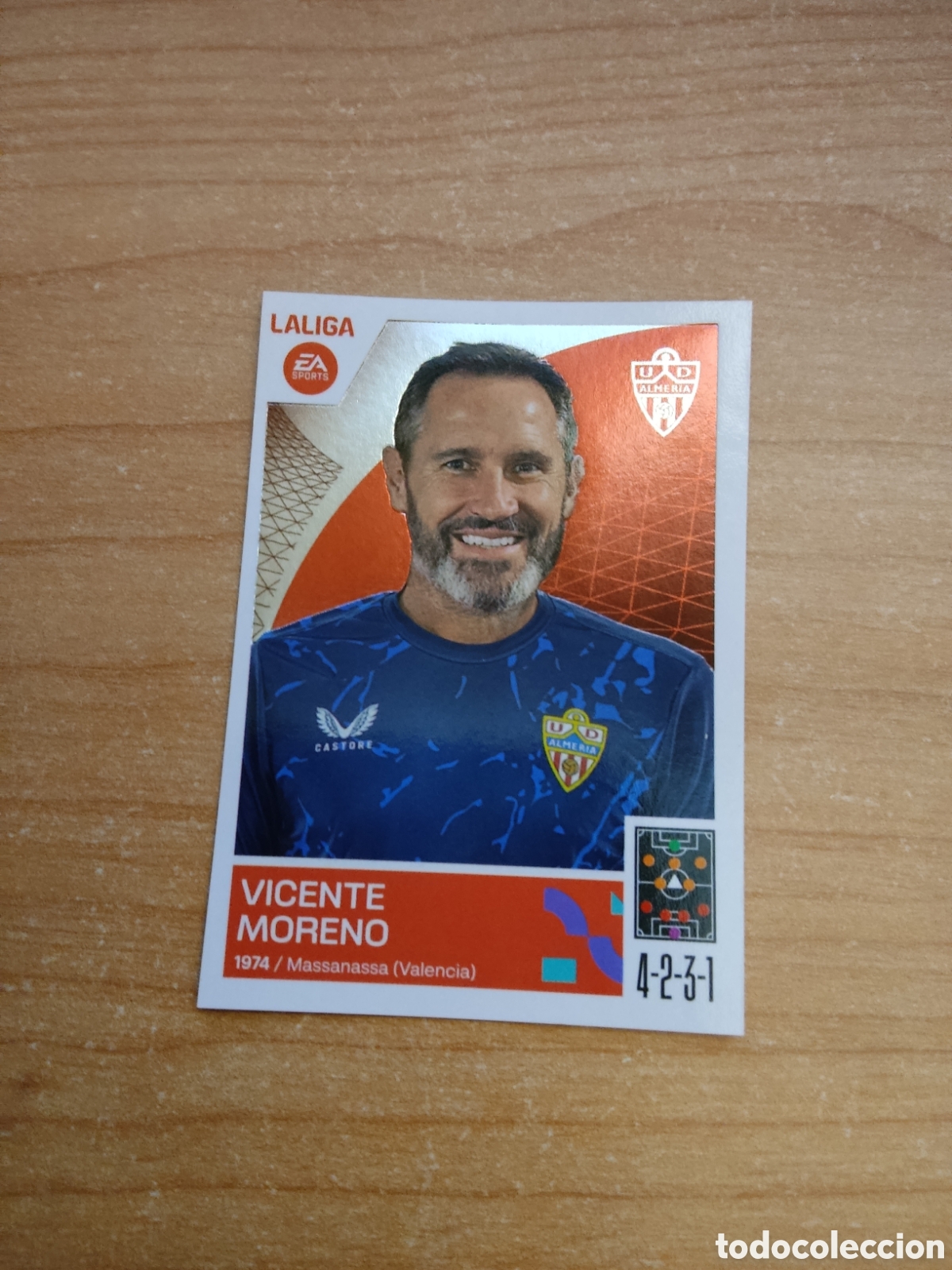 Cromos de f&uacute;tbol: 2 VICENTE MORENO ALMERIA LIGA ESTE 2023 2024