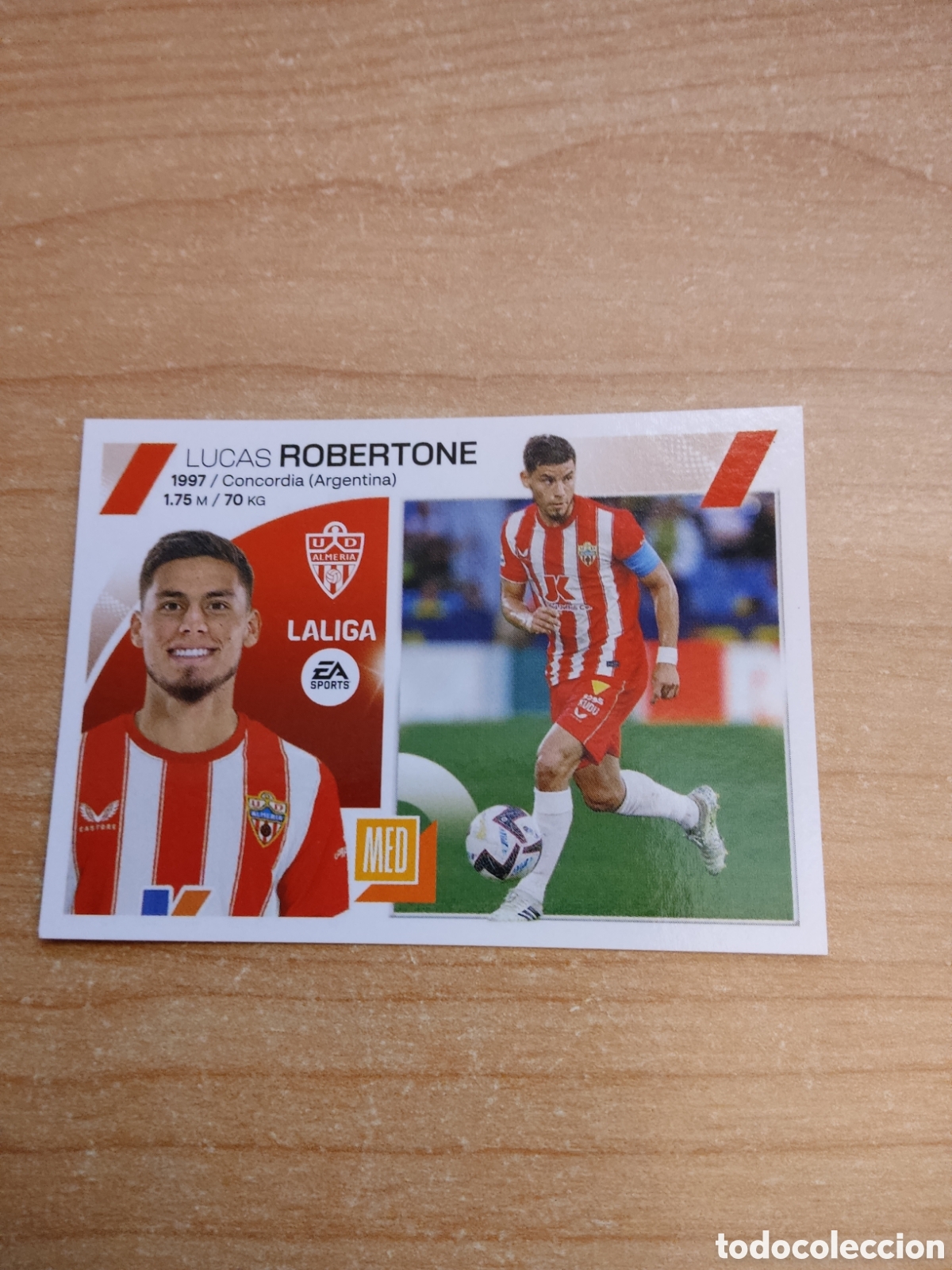 Cromos de f&uacute;tbol: 13 ROBERTONE ALMERIA LIGA ESTE 2023 2024