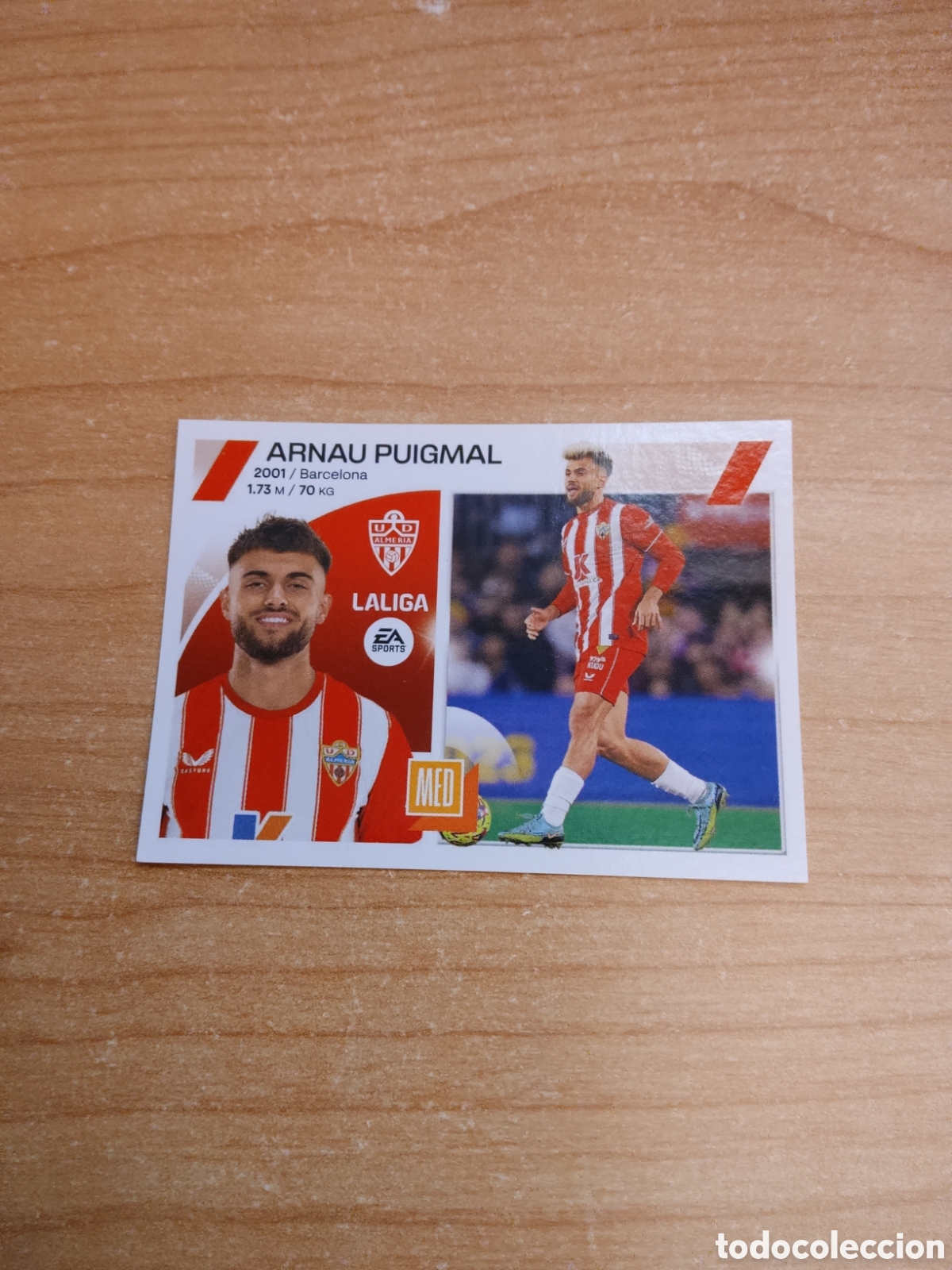 Cromos de f&uacute;tbol: 14 B ARNAU PUIGMAL ALMERIA LIGA ESTE 2023 2024