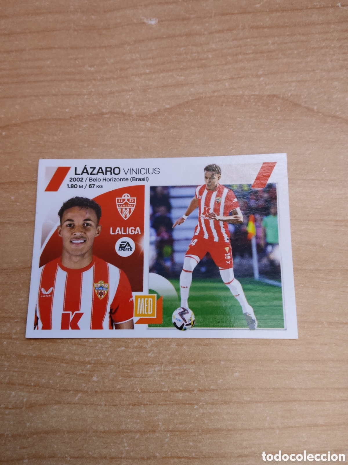 Cromos de f&uacute;tbol: 15 LAZARO VINICIUS ALMERIA LIGA ESTE 2023 2024