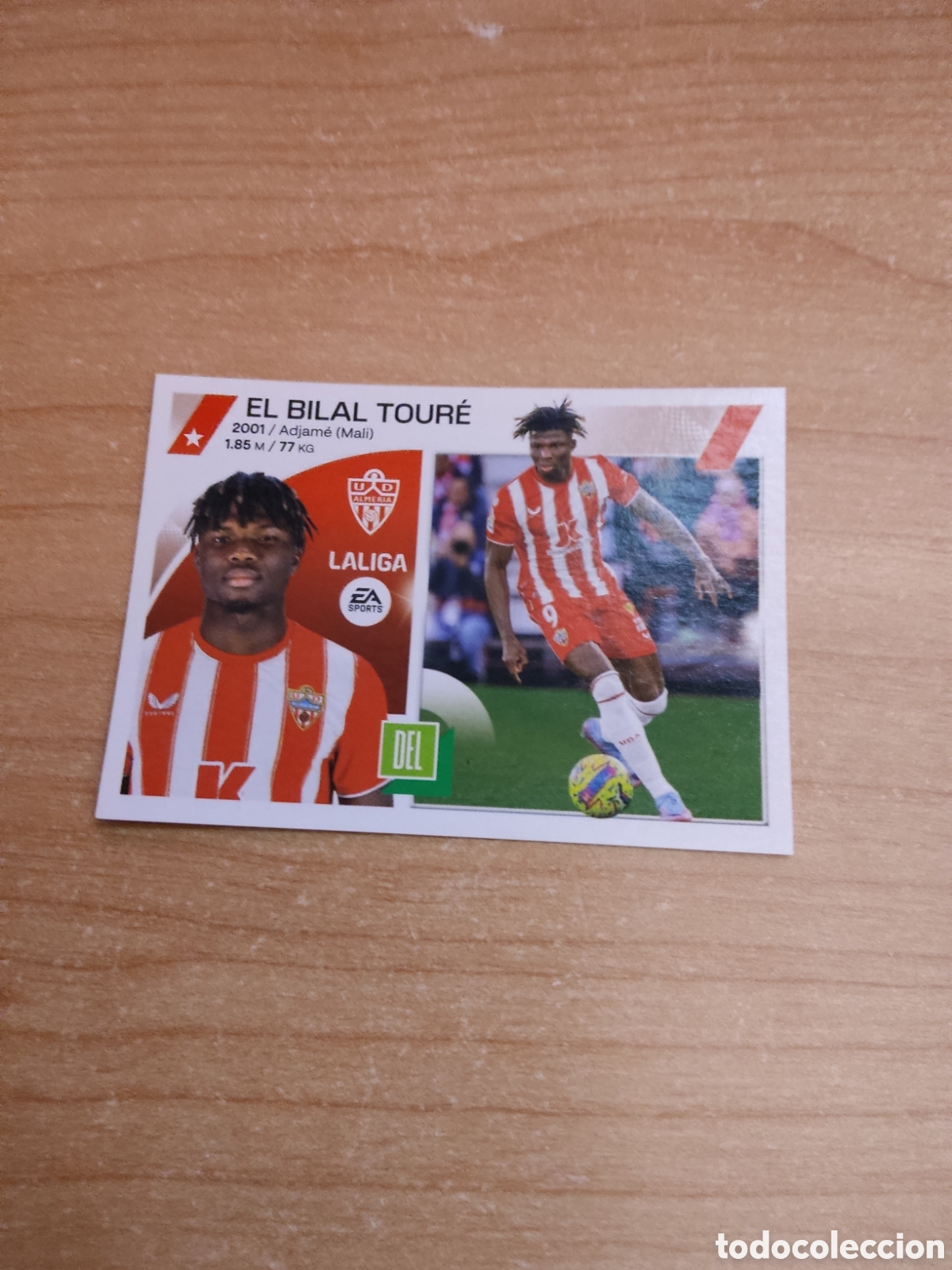 Cromos de f&uacute;tbol: 17 El BILAL TOURE ALMERIA LIGA ESTE 2023 2024