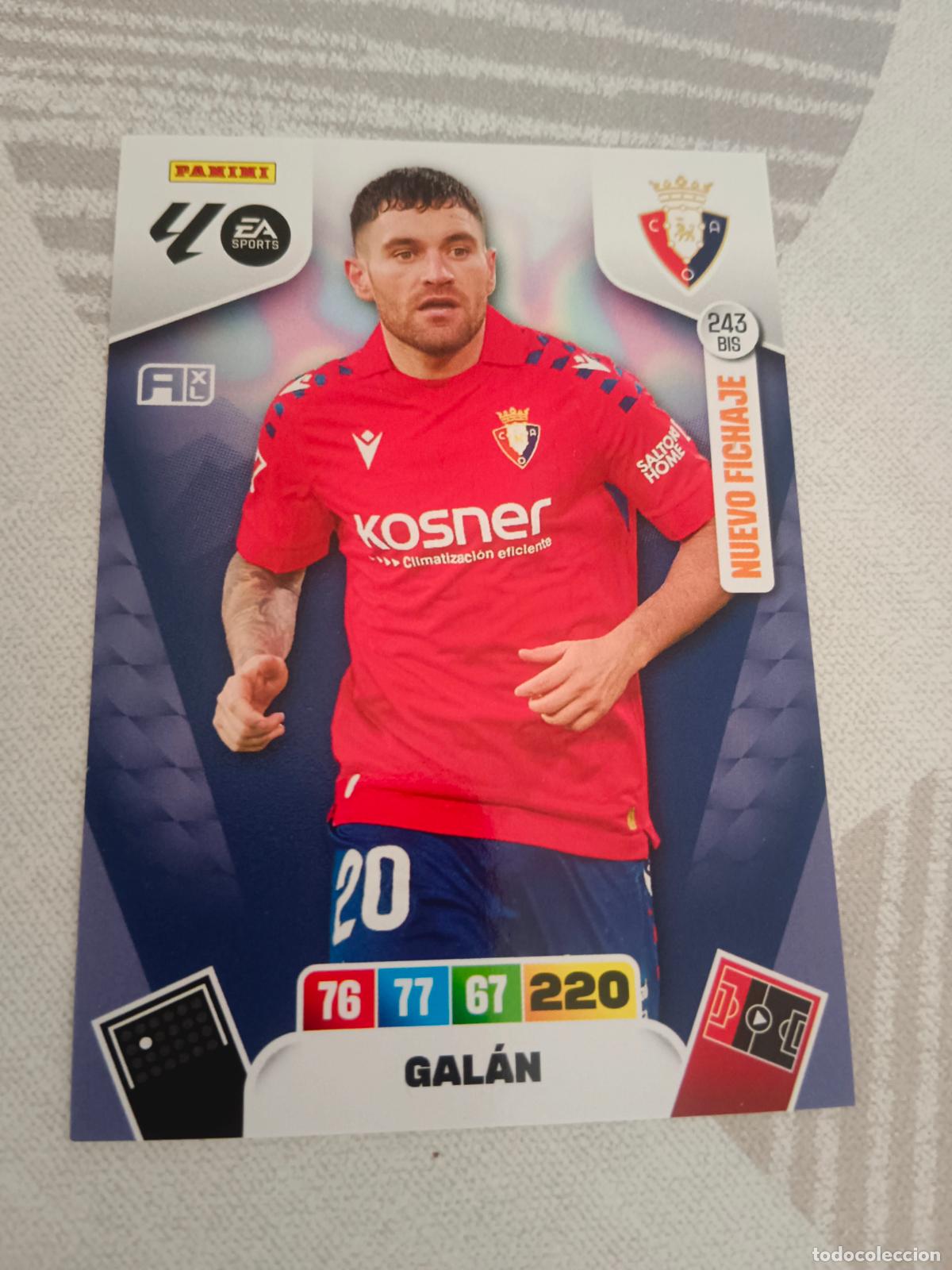 Cromos de f&uacute;tbol: ADRENALYN XL 2025 2026 25 26 DREAM BOX NUEVO FICHAJE 243 BIS GALAN OSASUNA TOTAL KINGS