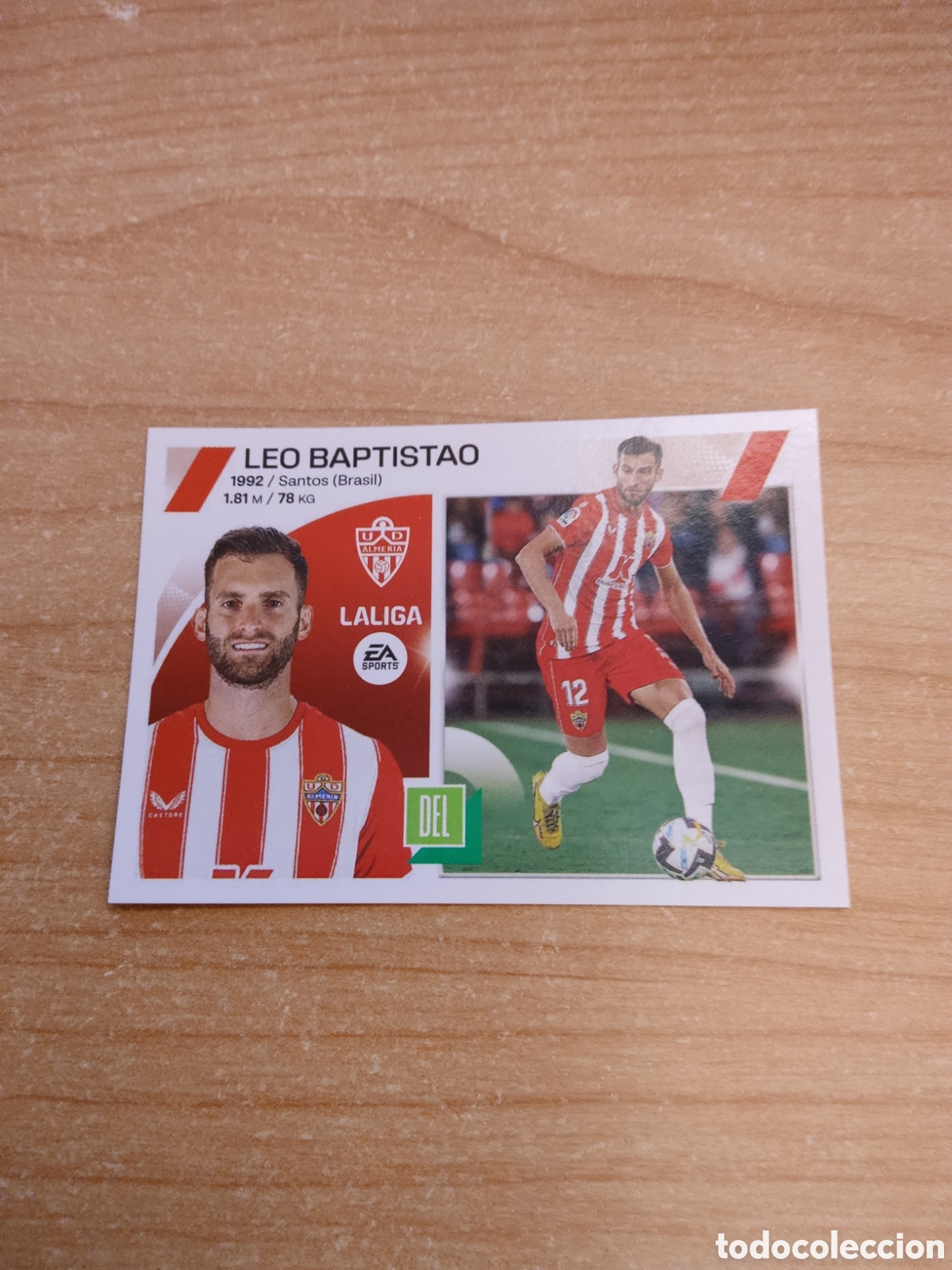 Cromos de f&uacute;tbol: 20 LEO BAPTISTAO ALMERIA LIGA ESTE 2023 2024