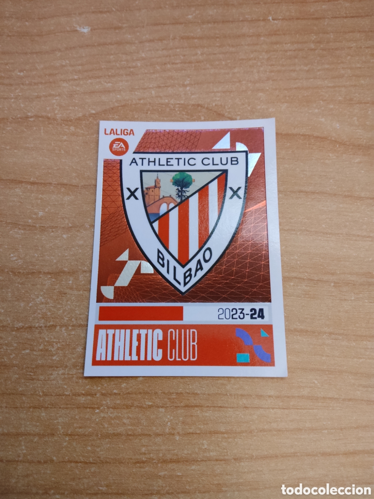 Cromos de f&uacute;tbol: 1 ESCUDO ATHLETIC CLUB LIGA ESTE 2023 2024