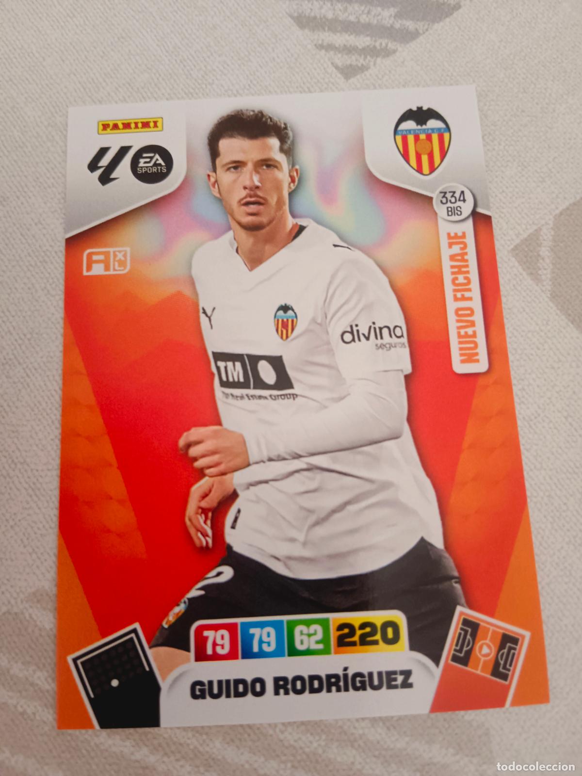 Cromos de f&uacute;tbol: ADRENALYN XL 2025 2026 25 26 DREAM BOX NUEVO FICHAJE 334 BIS GUIDO RODRIGUEZ VALENCIA TOTAL KINGS