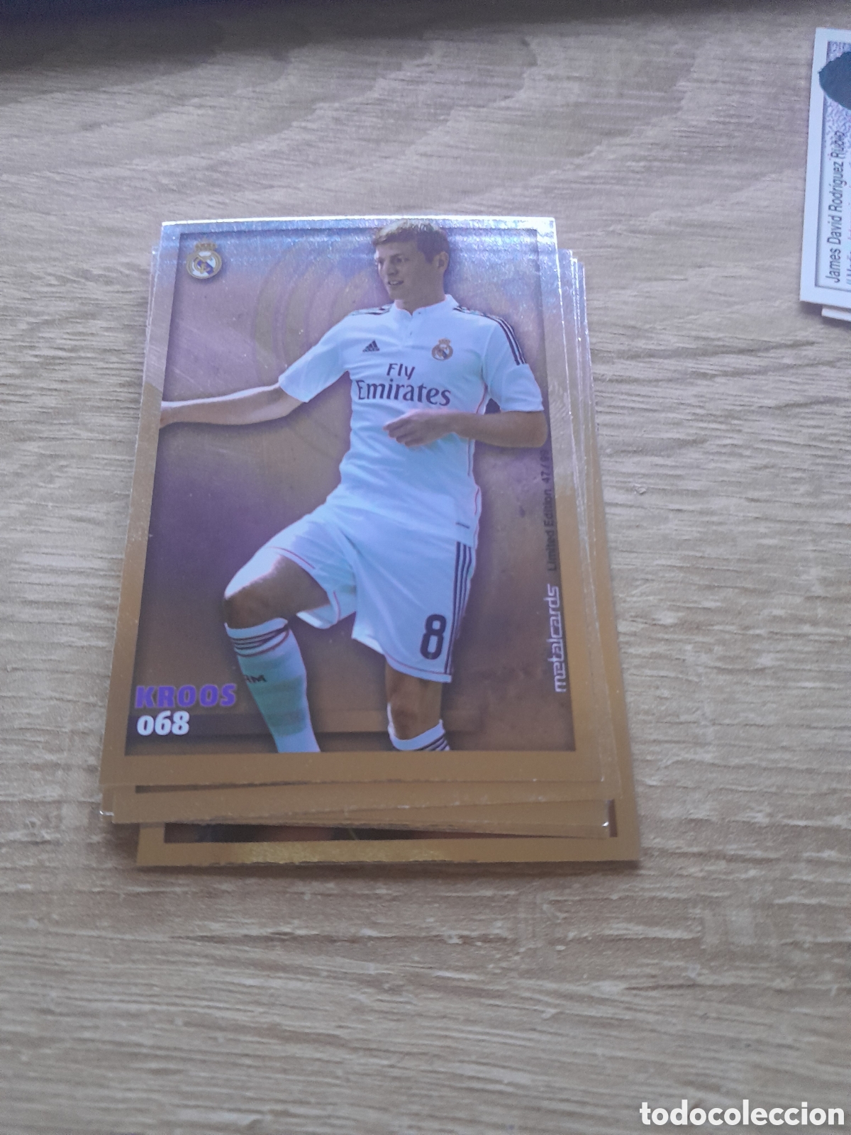 Football Stickers: 68 kroos (Brillo Liso) - real madrid 2014 2015 - Mundicromo Liga metalCard 2014-15 metalcards