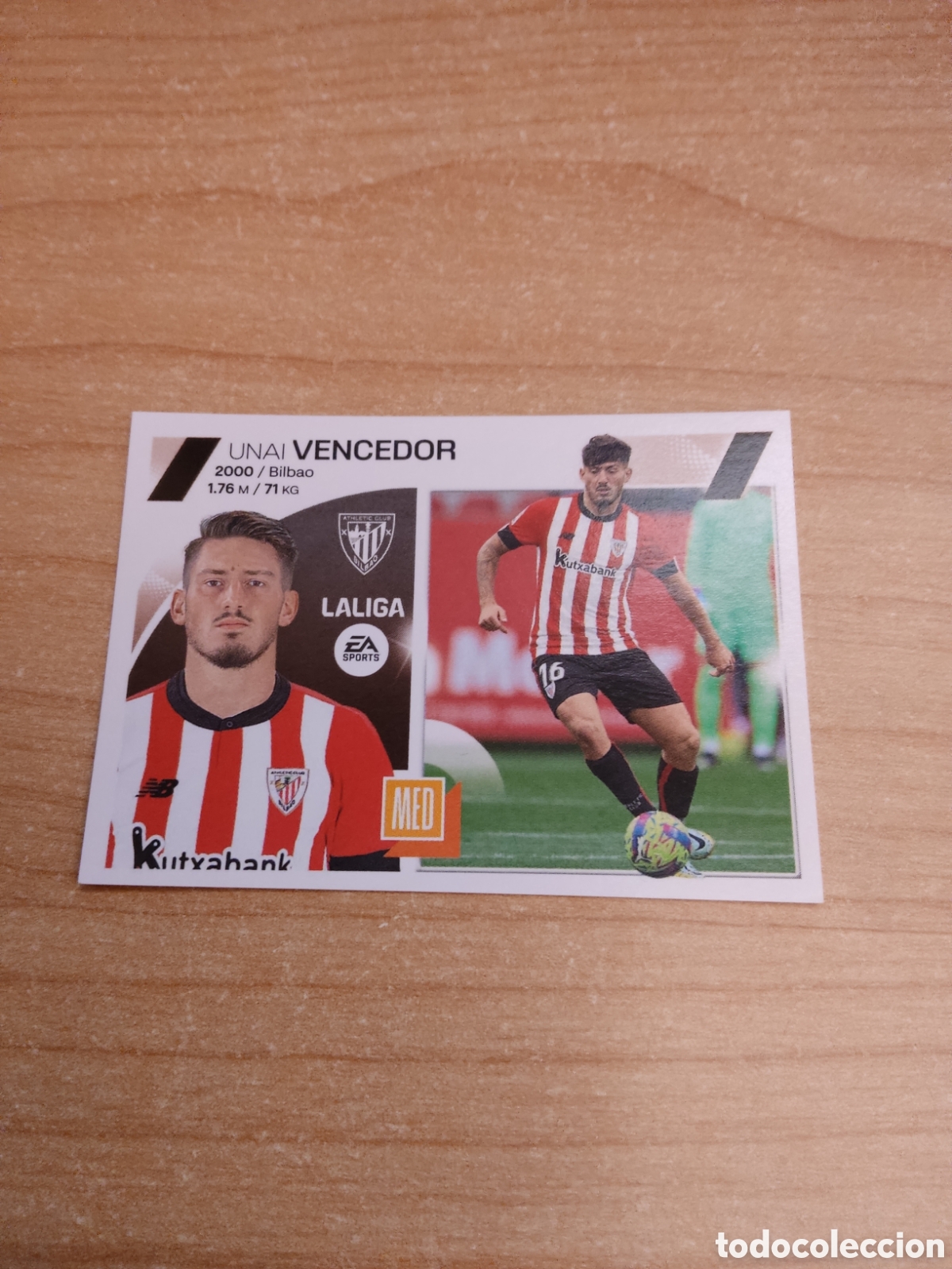 Cromos de f&uacute;tbol: 14 B VENCEDOR ATHLETIC CLUB LIGA ESTE 2023 2024