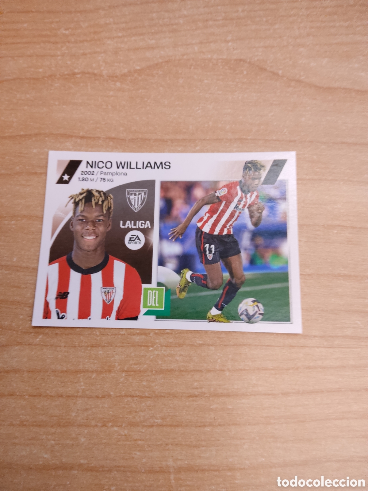 Cromos de f&uacute;tbol: 17 NICO WILLIAMS ATHLETIC CLUB LIGA ESTE 2023 2024