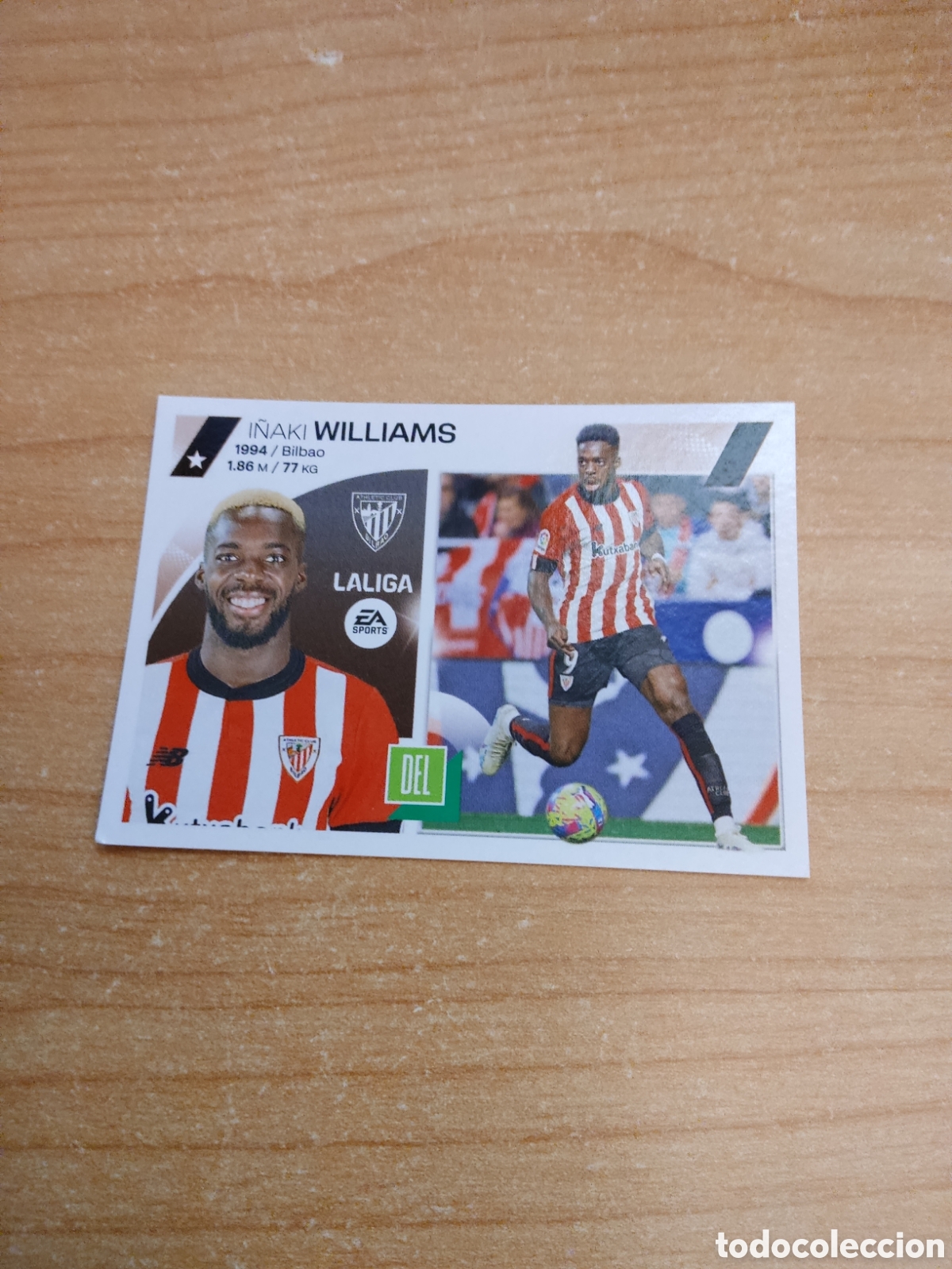 Cromos de f&uacute;tbol: 20 I&Ntilde;AKI WILLIAMS ATHLETIC CLUB LIGA ESTE 2023 2024
