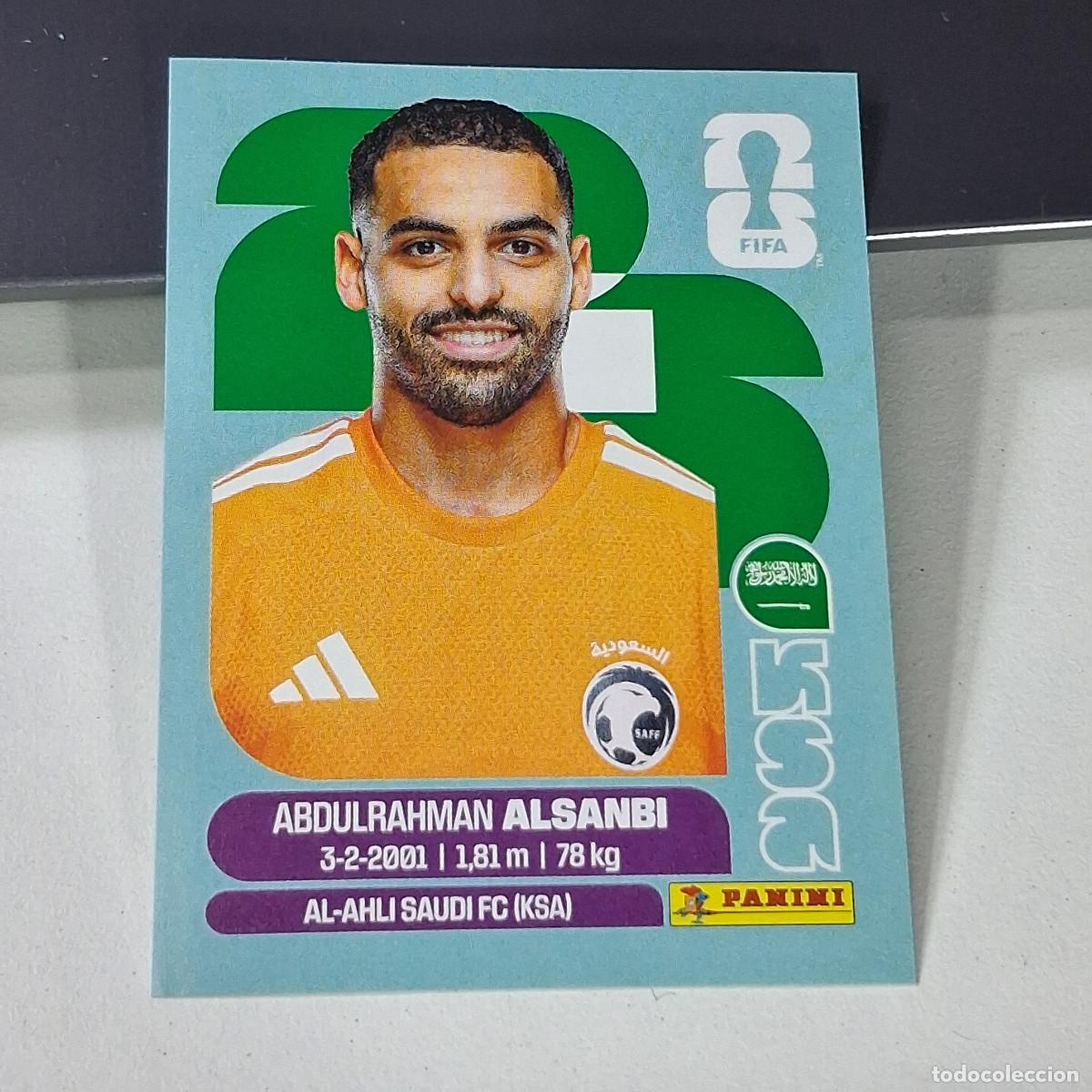 Cromos de f&uacute;tbol: B47 KSA3 ABDULRAHMAN AL-SANBI ALSANBI 3 ARABIA SAUD&Iacute; KSA MUNDIAL FIFA WORLD CUP 2026 STICKER PANINI