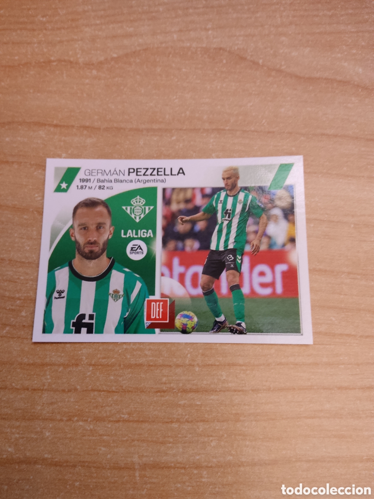 Cromos de f&uacute;tbol: 6 PEZZELLA REAL BETIS LIGA ESTE 2023 2024