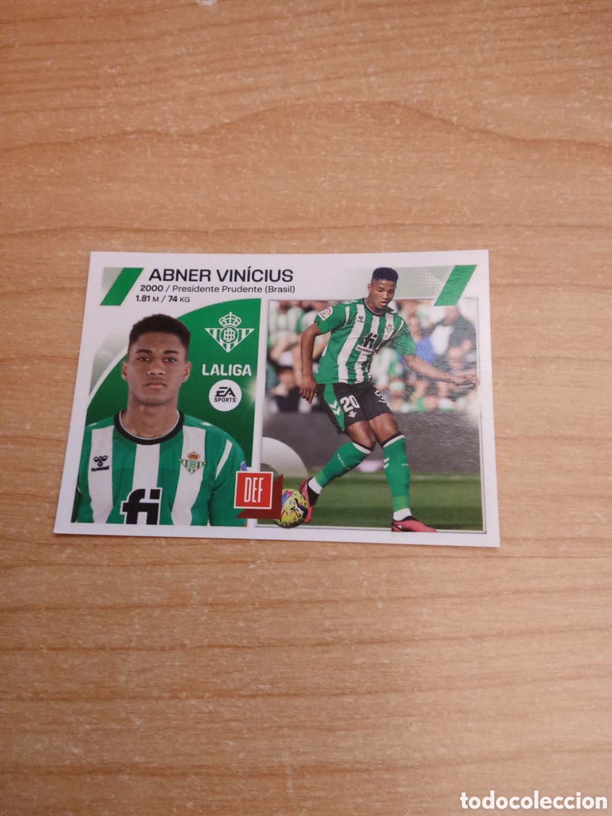 Cromos de f&uacute;tbol: 10 ABNER VINICIUS REAL BETIS LIGA ESTE 2023 2024