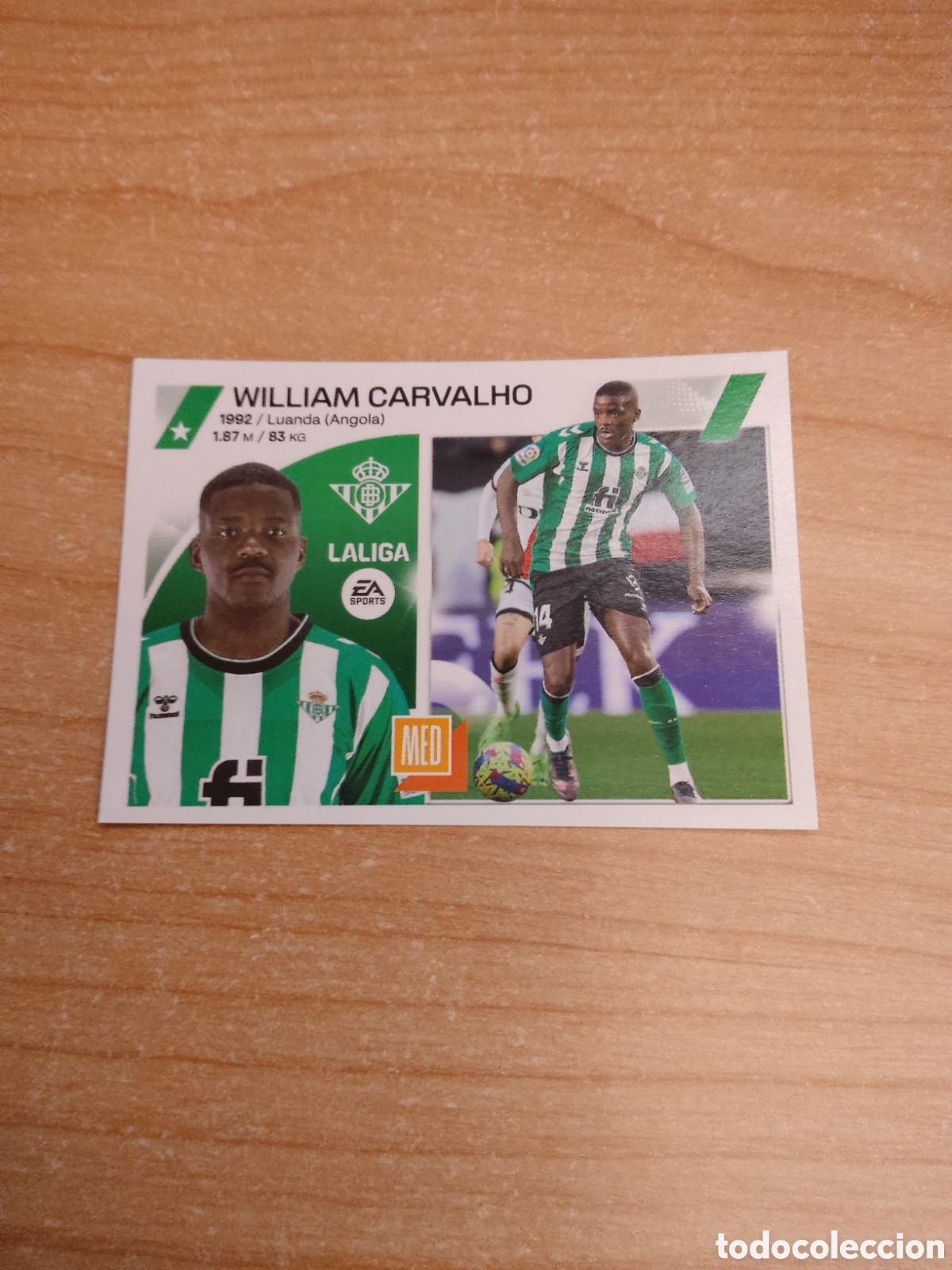 Cromos de f&uacute;tbol: 12 A WILLIAM CARVALHO REAL BETIS LIGA ESTE 2023 2024